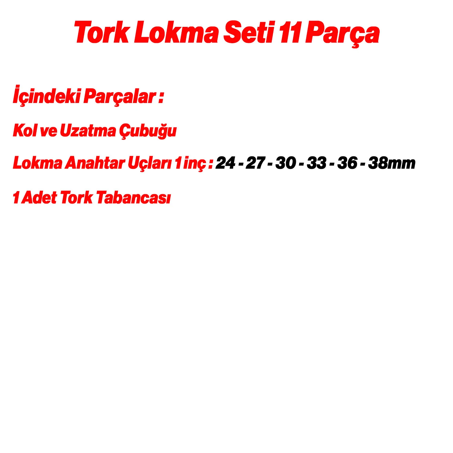 Mekanik Tork Artırıcı Lokma Seti 1'' 4800 Nm Yüksek Güç Ağır Hizmet Profesyonel Takım Seti