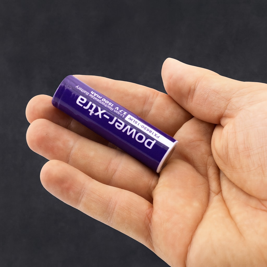 18650 Mor Renk Şarjlı Pil 3.7V 1500mAh Li-Ion Uzun Ömürlü Yüksek Kapasiteli Tekrar Şarj Edilir Pil