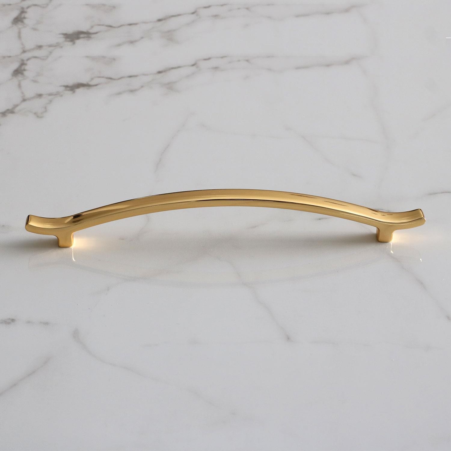 Merve (160 MM-16 CM) Gold Altın Metal Kulp Çekmece Mobilya Mutfak Dolap Kulpları Dolabı Kulbu Kulpu