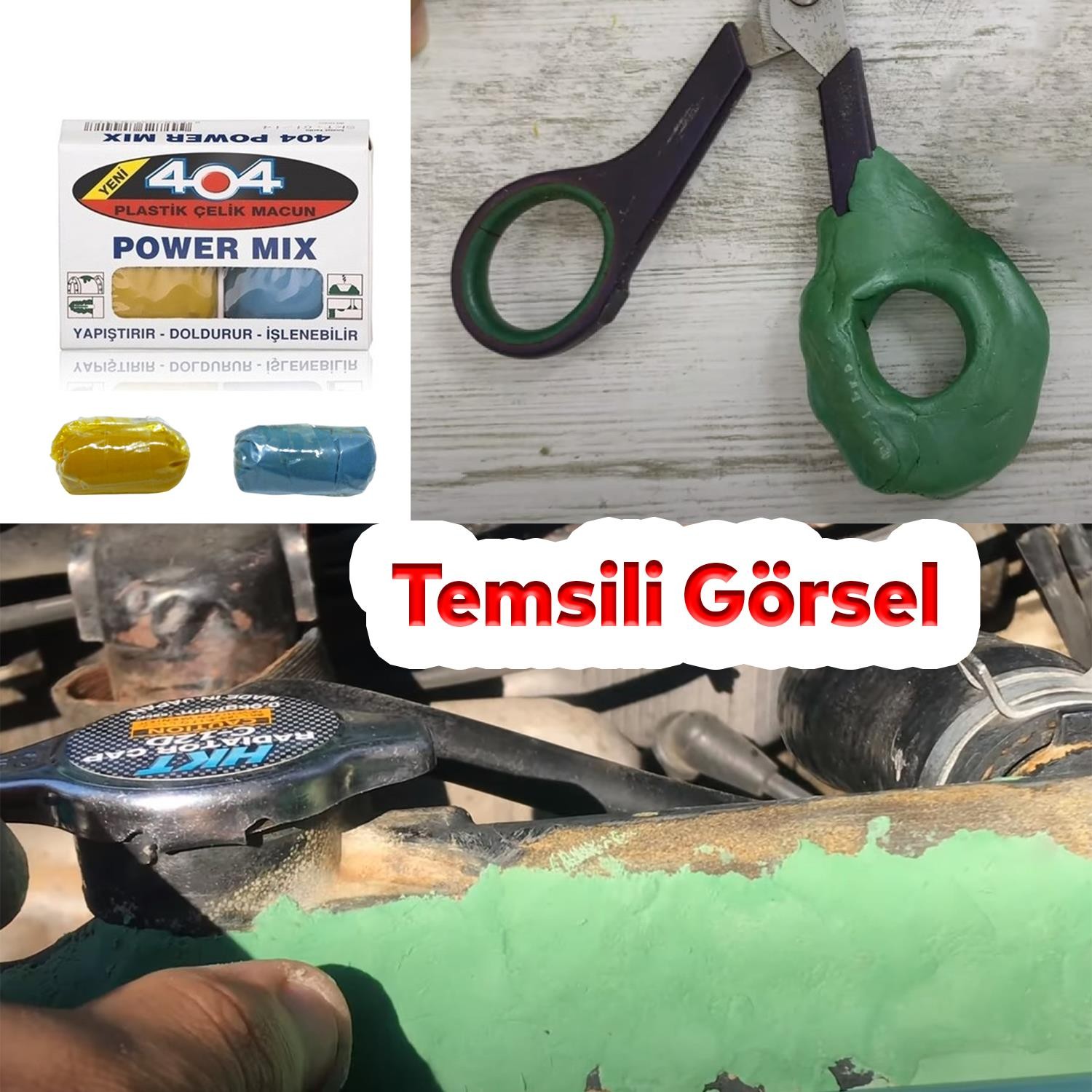 Metal Plastik Seramik Çelik 404 Yapıştırıcı Doldurur İşlenir Boyanabilir Güçlü Yapıştırıcı Hamur