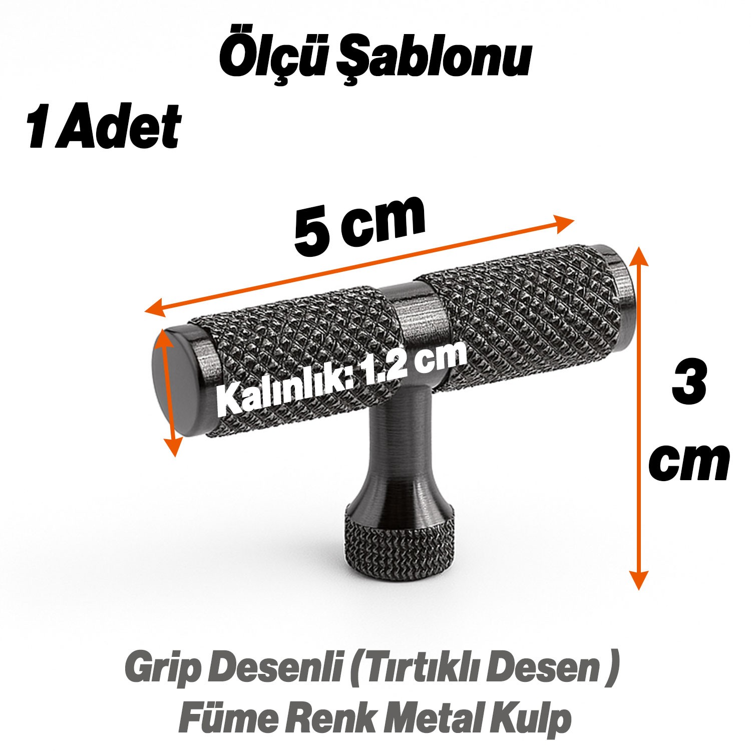 Martin Füme Renk Metal Kulp Düğme Mobilya Çekmece Mutfak Dolabı Dolap Modern Kapak Kulpları