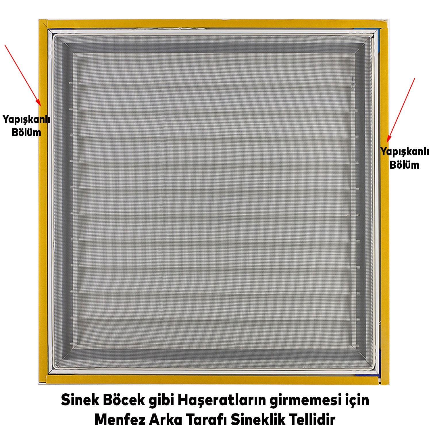 Menfez Banyo Wc Tuvalet Havalandırma Alüminyum Panjur Beyaz 45x55 CM
