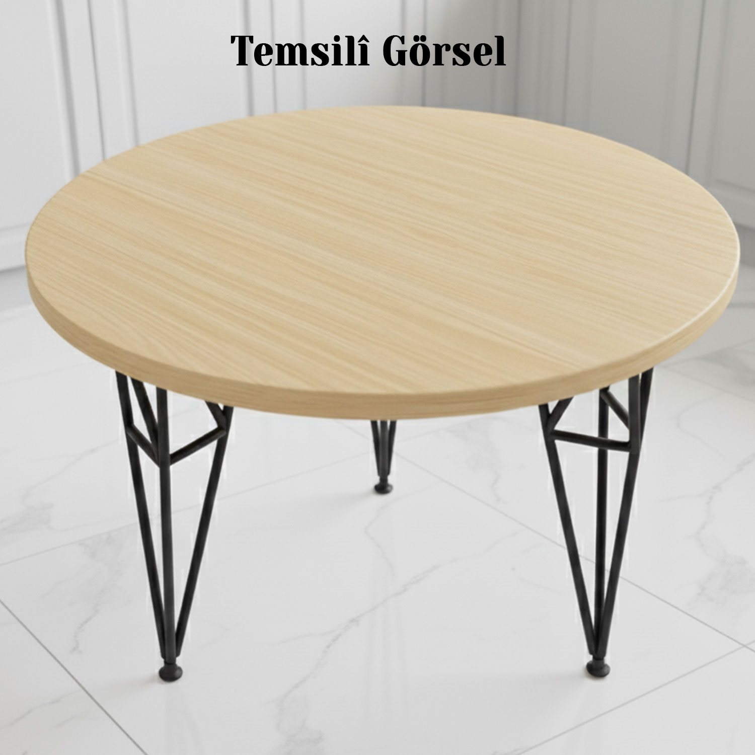 Rüzgar Siyah Metal Sehpa Masa Ayağı 41 cm Dayanıklı Mobilya Orta Zigon Destek Yükseltici Ayak Modeli