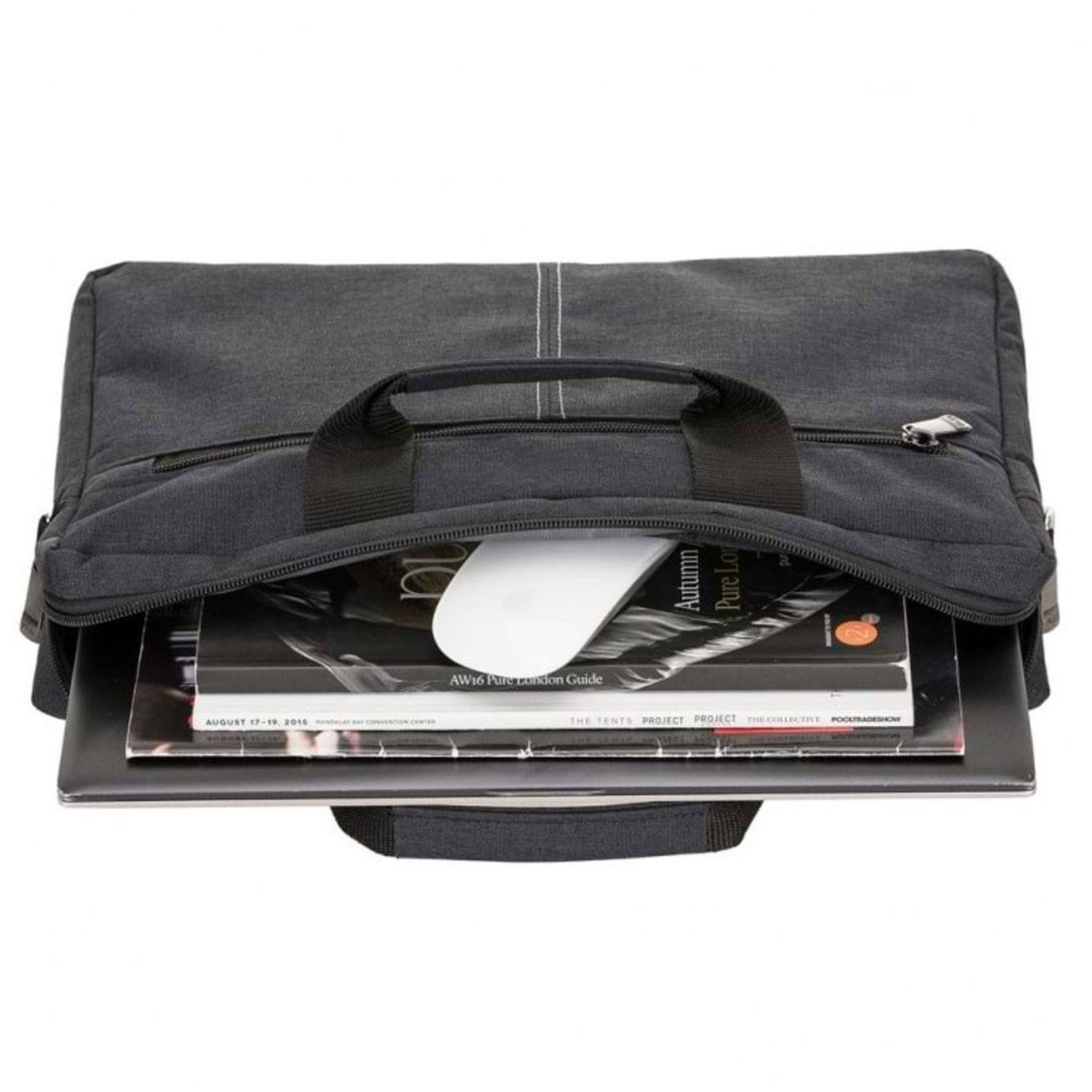 13¨-14¨ İnç Uyumlu Notebook Bilgisayar Laptop Evrak El Çantası Kumaş Çift Fermuarlı Kılıf Çanta