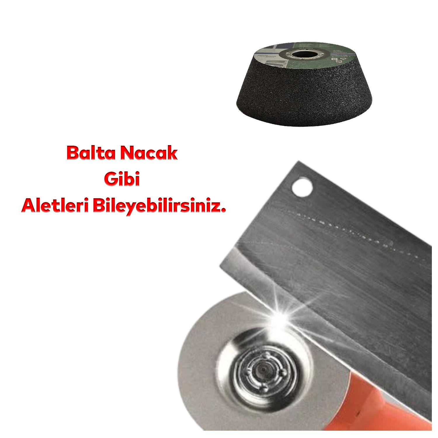Taşlama Tekeri 16 Kum Mermer Taş Kaya Beton Zımparalama Bileyleme Çanak 125X50X14 mm 1 Adet
