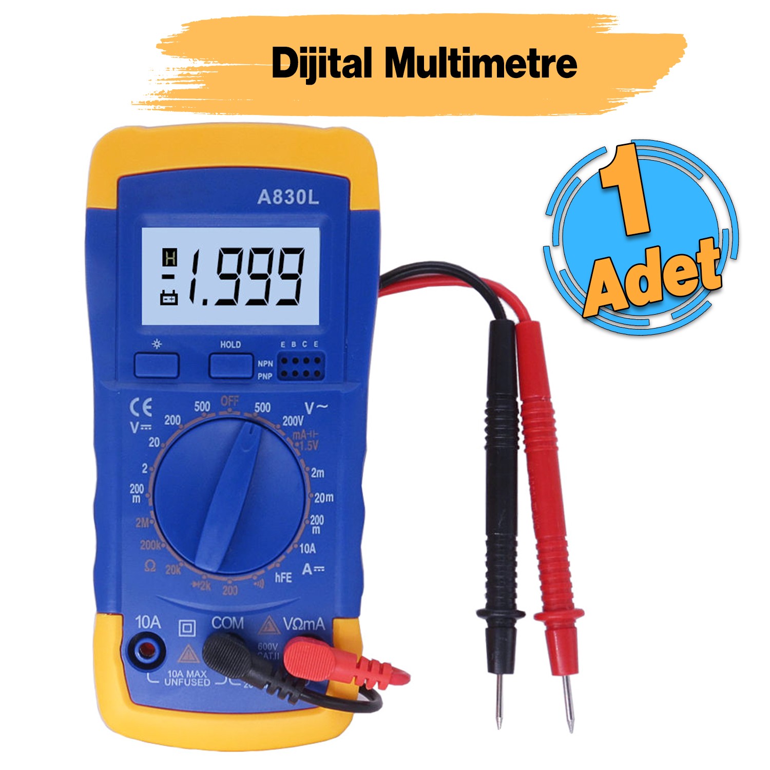 Dijital Multimeter Pens Amper Metre Dijital Pensampermetre Voltaj Dc Alternatif Akım Ölçme Ölçüm 