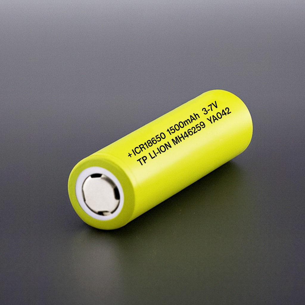 18650 Fıstık Yeşil Şarjlı Batarya Pil 3.6V 1500mAh Li-Ion Uzun Ömürlü Yüksek Kapasite Şarj Edilir