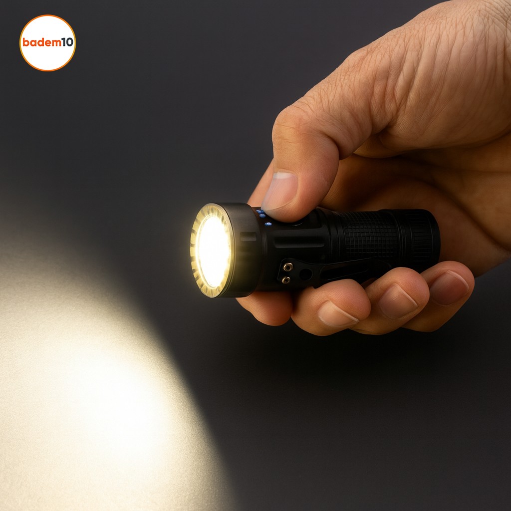 30W 800 Lümen Usb Şarjlı Ledli Kamp Taktik El Feneri Su Geçirmez Metal Gövde Araç Yüksek Işık Gücü