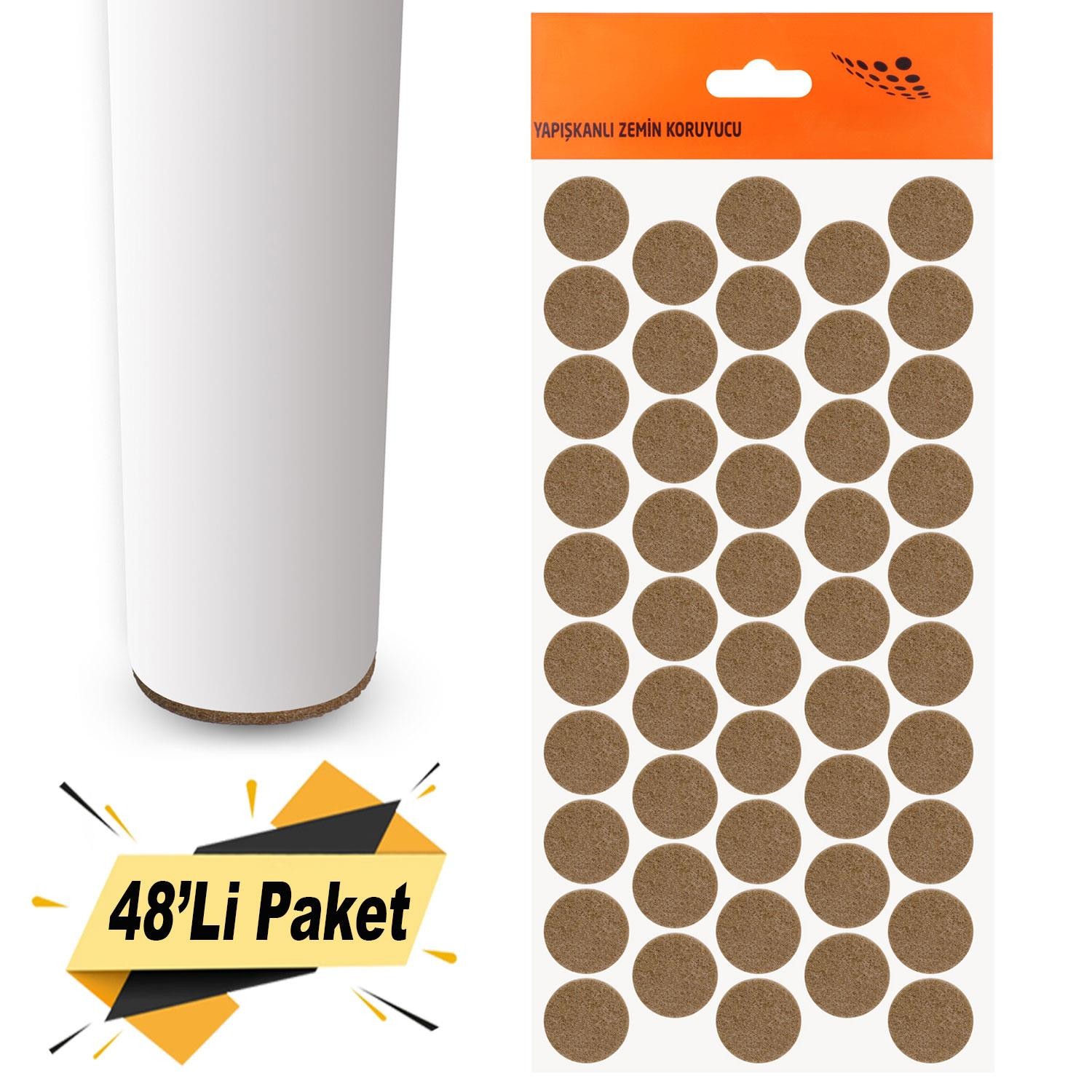 Nobel Masa Sandalye Parke Zemin Koruyucu Keçe Yapışkanlı 20 mm (48'Li PAKET)