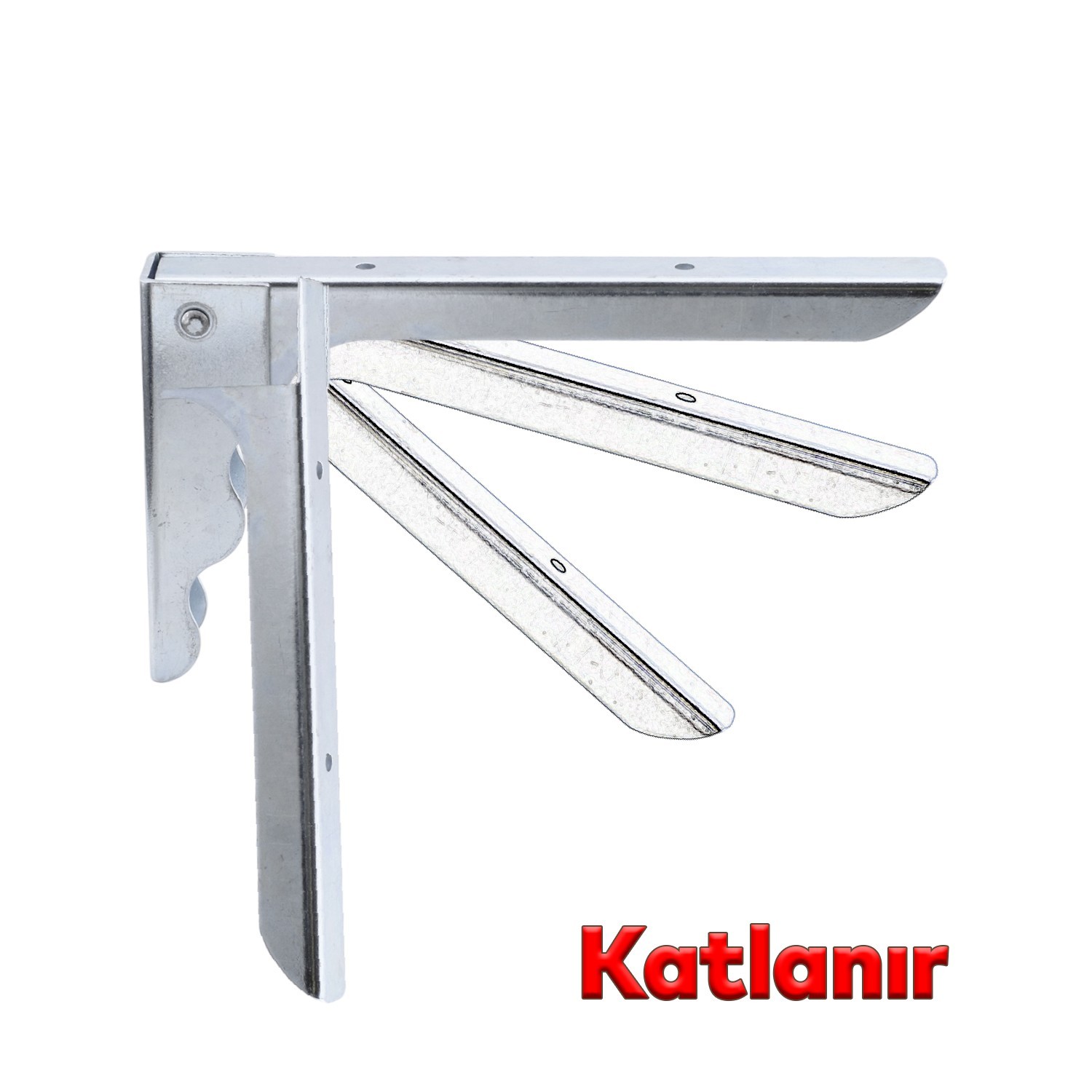 Metal Katlanır Raf Altı Ayağı 18 x 10 cm (1 ADET) Duvara Monteli Balkon Masası Sehpası Montajı