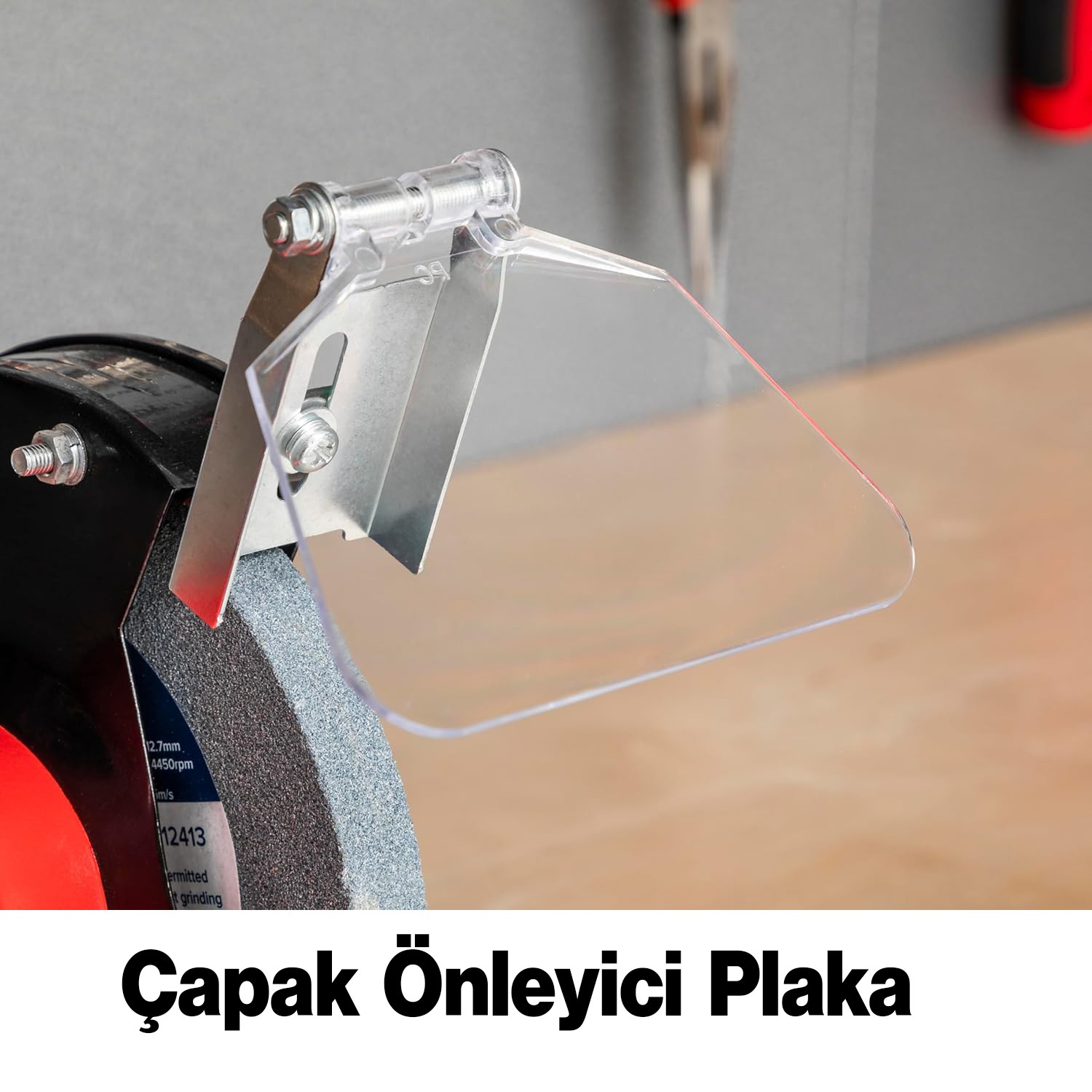 Elektrikli Bıçak Kesici Bileme Taş Motoru 175 mm Zımpara 500 W Rico Taşlama Metal Tezgah Üstü Çark