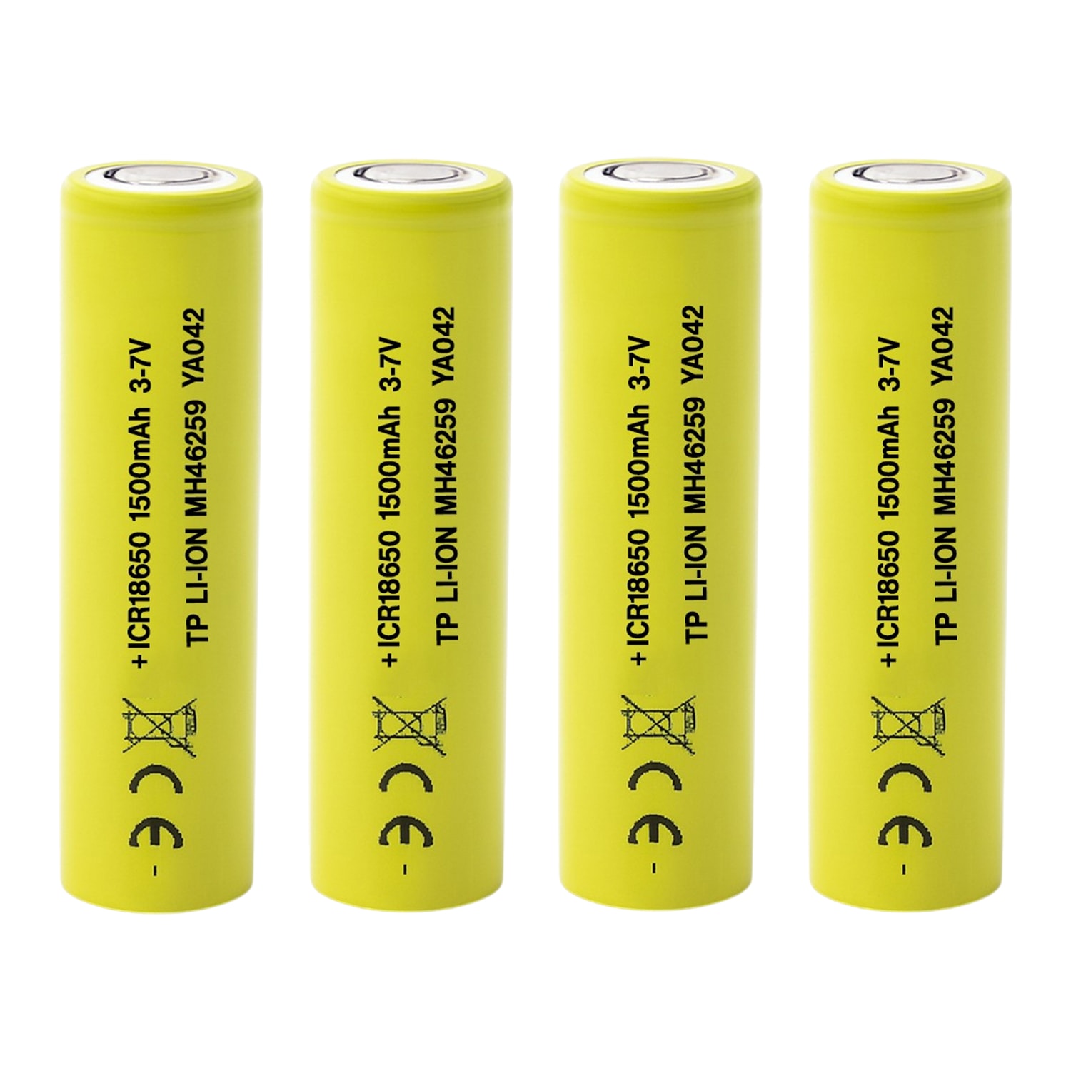 4 Adet 18650 Fıstık Yeşil Şarjlı Batarya Pil 3.6V 1500mAh Li-Ion Uzun Ömürlü Şarj Edilir