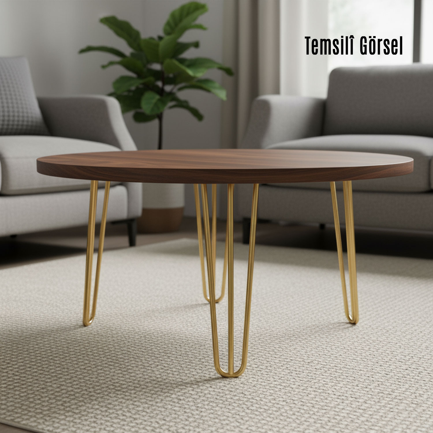 Martı Gold Altın 4'lü Set Metal Sehpa Masa Ayağı 41 cm Tekli Mobilya Destek Yükseltici Ayak Modeli