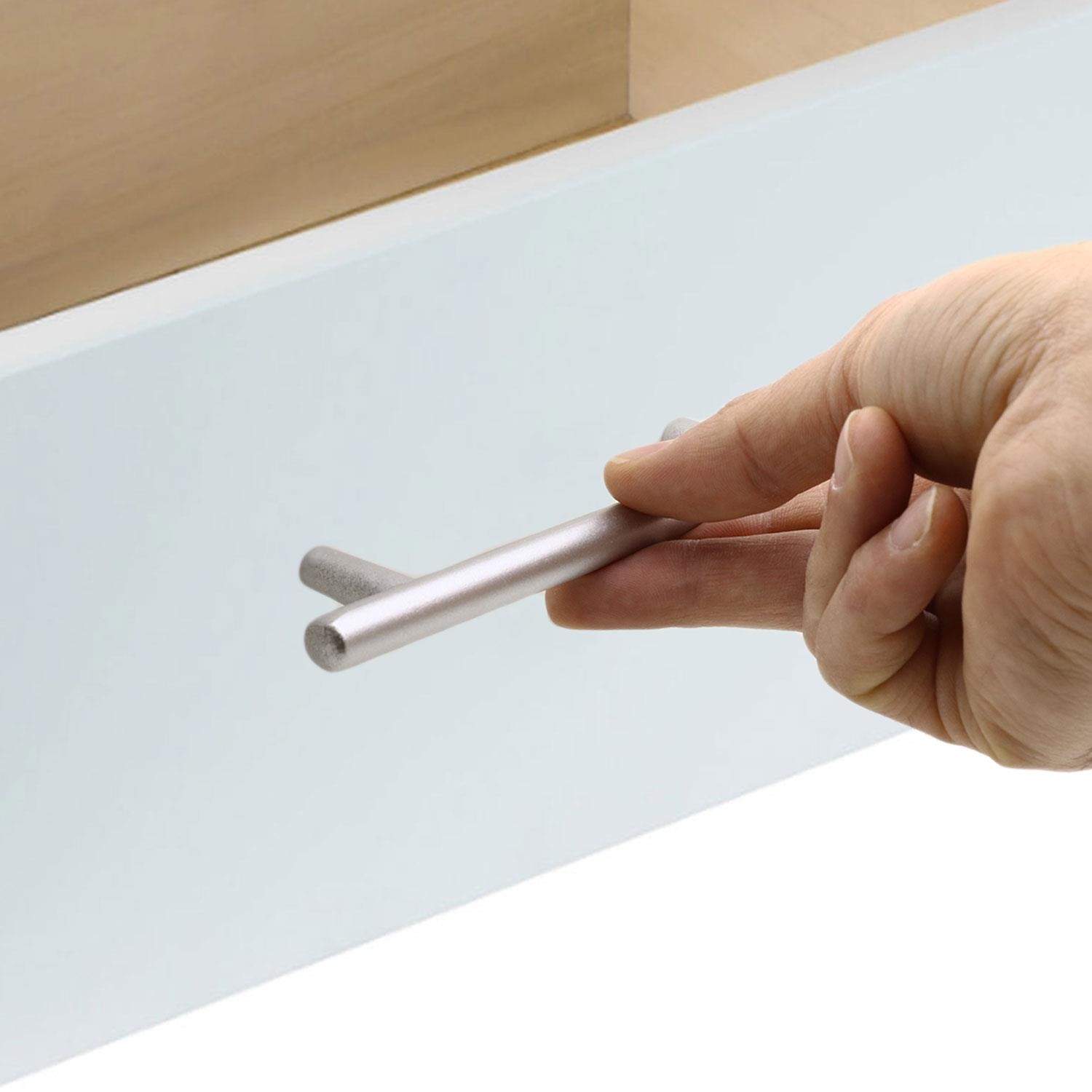 Gül Boylu Mobilya Mutfak Dolap Çekmece Dolabı Metal Kulpu Kulbu Kulpları Mat Krom (96 MM-9.6 CM)