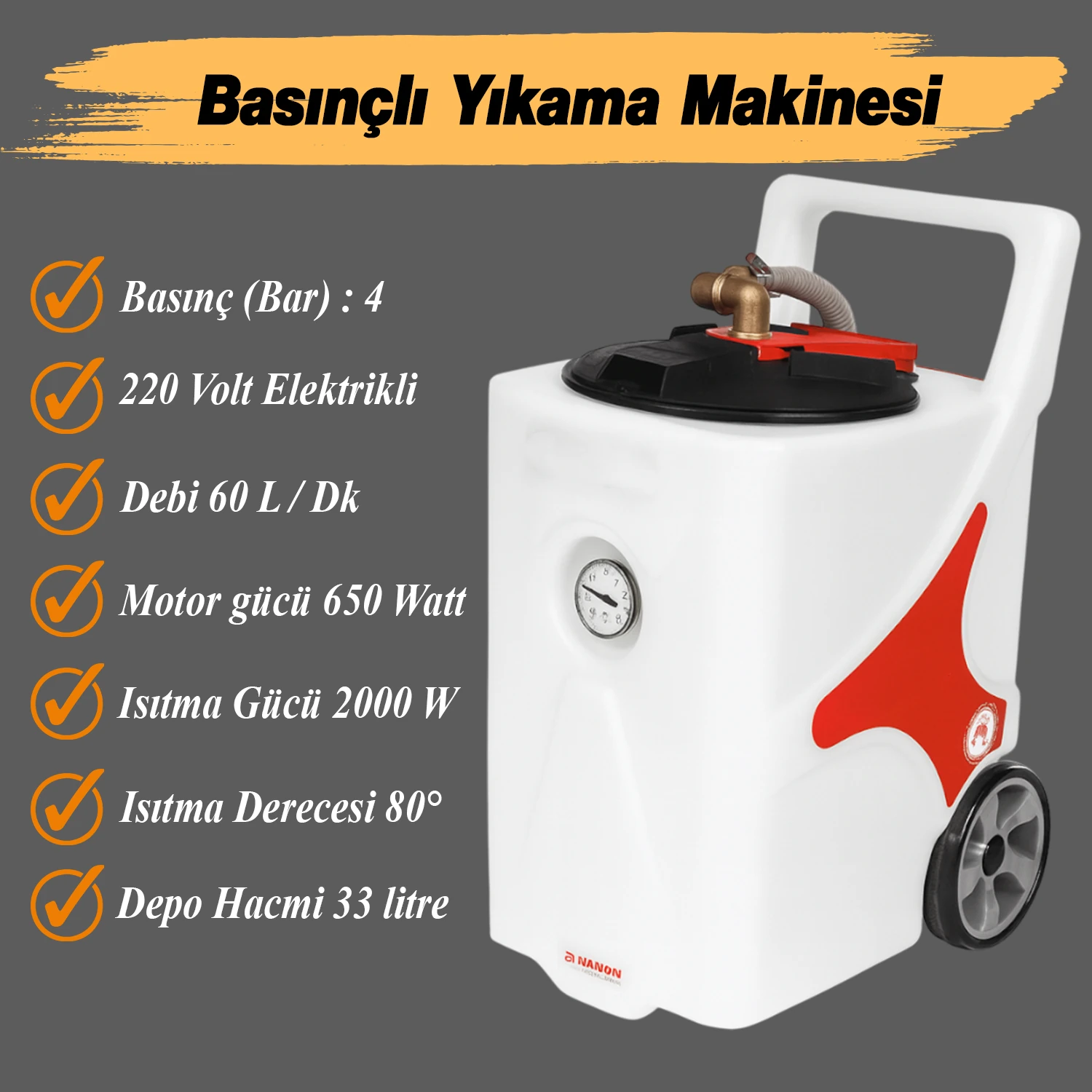 Elektrikli Tesisat Yıkama Pompası Su Basınç Basma Makinesi Tıkanıklık Açma Temizleme