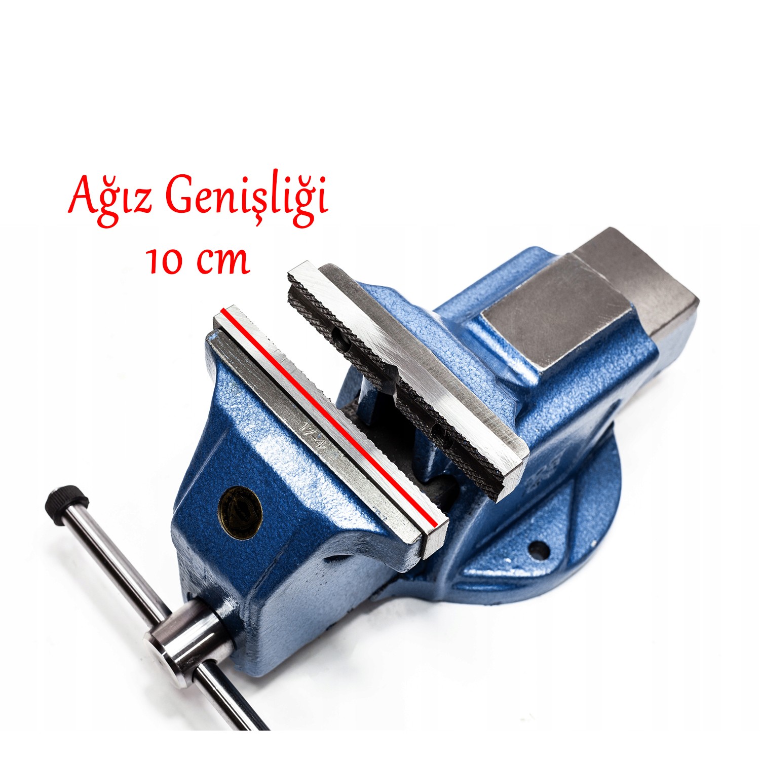 Metal Döküm Gövdeli Sabit Tablalı Mengene 100 mm Masaya Sabitlenebilir Sıkıştırma Mengenesi 5 Kg