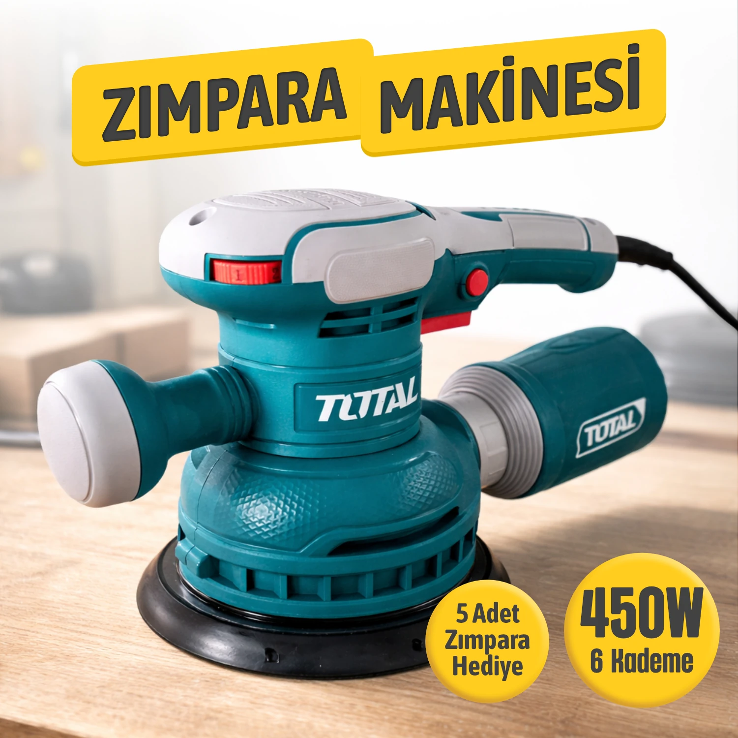 まる様 Titreşimli Yuvarlak Taban Zımpara Makinesi 450W Profesyonel