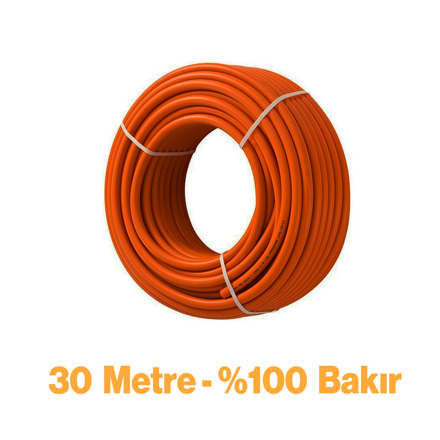 (30 Metre) %100 Bakır Çok Telli 3x2.5 mm Elektrik Kablosu Turuncu Elektrikli Araç Şarj Uygun Uyumlu
