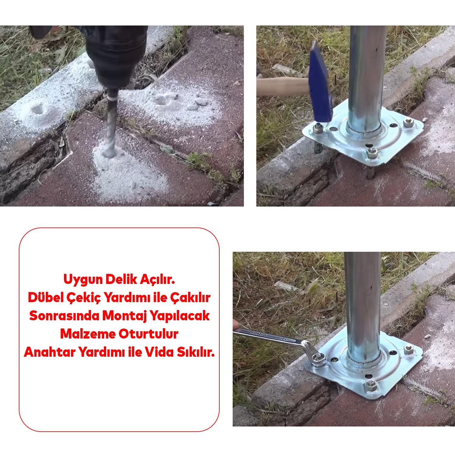 Saplamalı Gömlek Çelik Dübel M12x90 mm Raf Montaj Bağlantı Zemin Monte Tavan Asma Aparat 8 Adet
