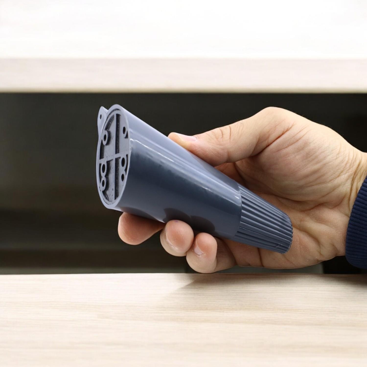 Açılı Konik 12 cm Antrasit Ayak Mobilya Yükseltici Baza Ayağı Koltuk Kanepe Altı Puf Ayakları