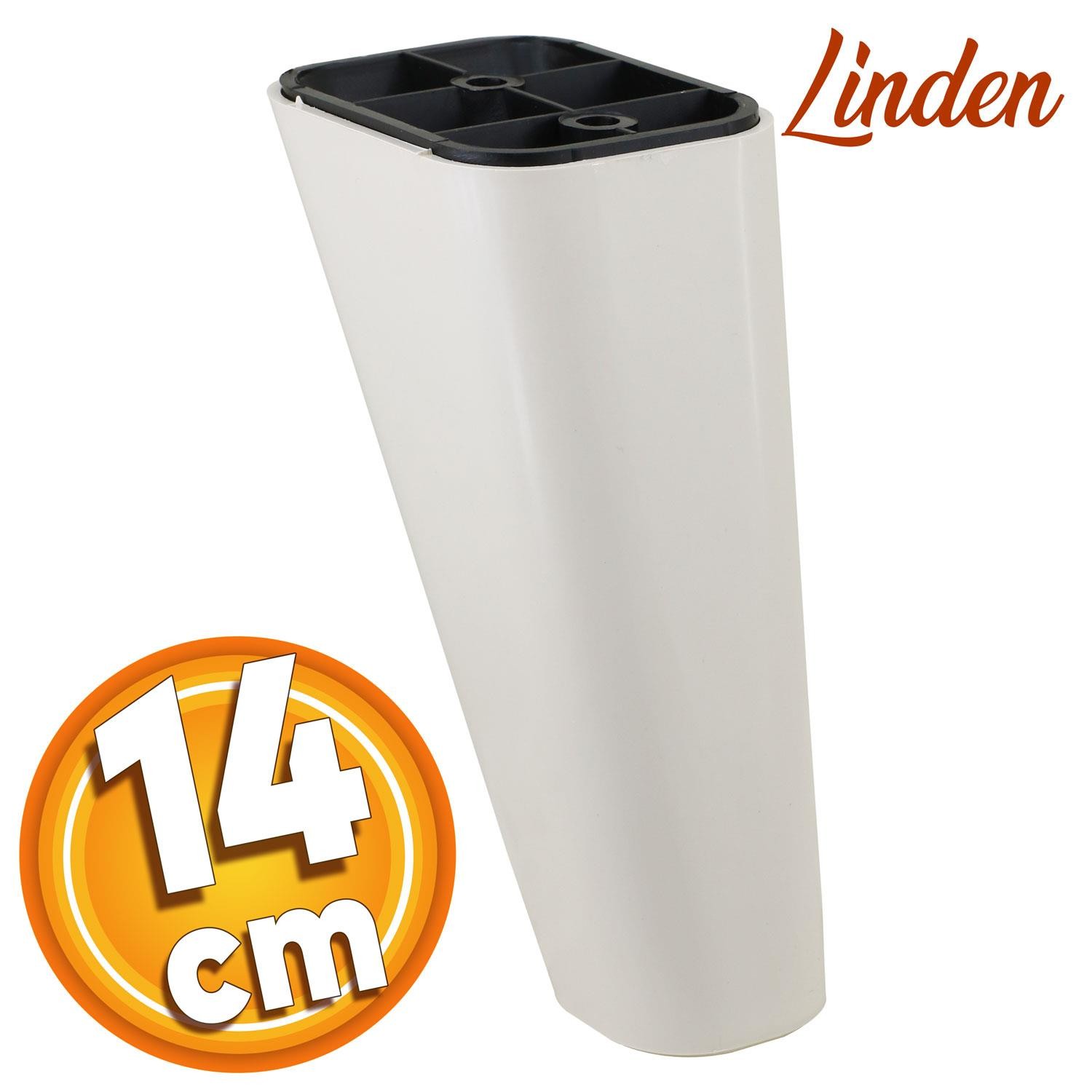 Linden Lüks Mobilya Kanepe Sehpa TV Ünitesi Koltuk Ayağı 14 cm Krem Oval Baza Ayak