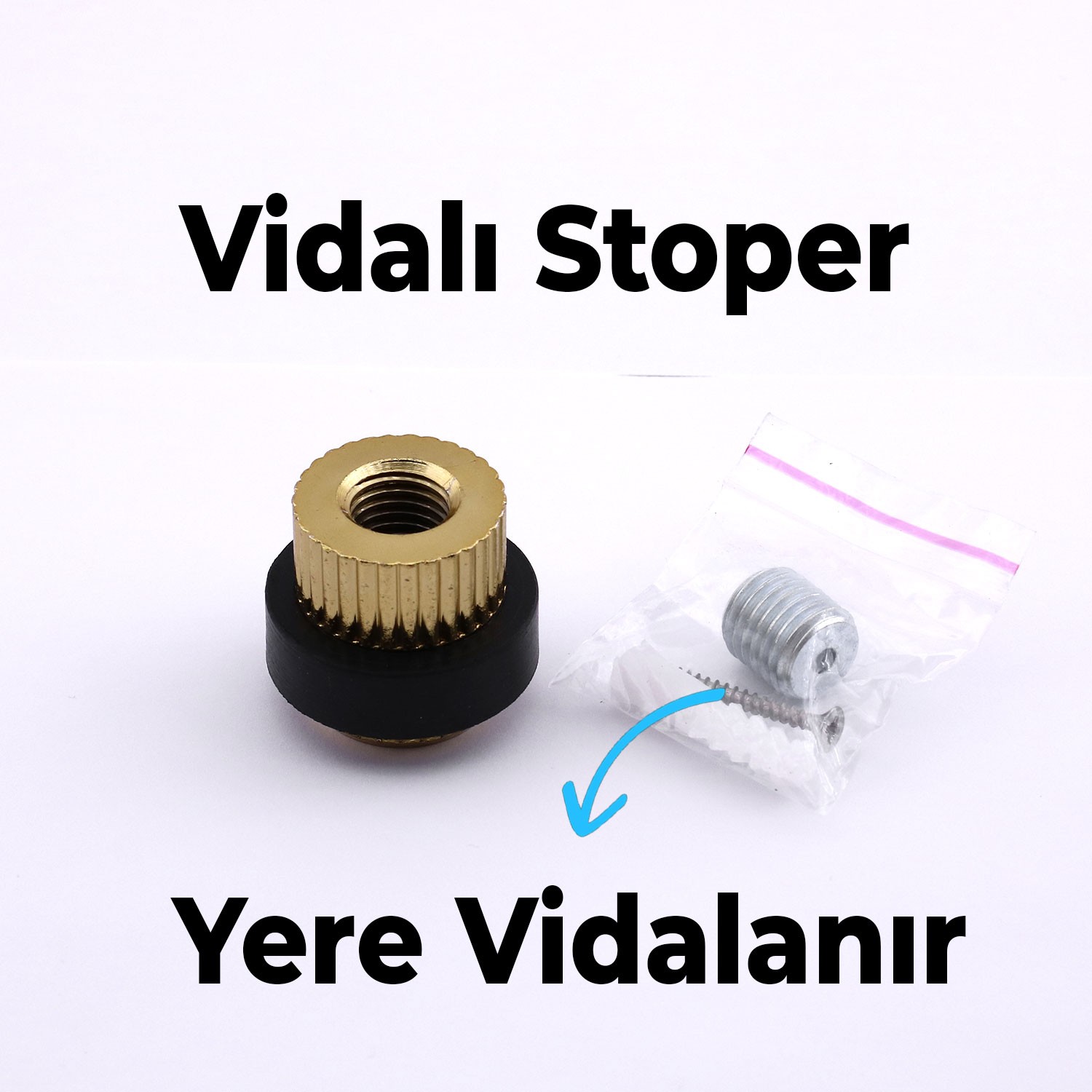 Kapı Stoperi Tamponu Çizgili Gold Altın Vidalı Tutacağı Tutucu Altı Kolu Pencere Stopu Takozu Sürgü
