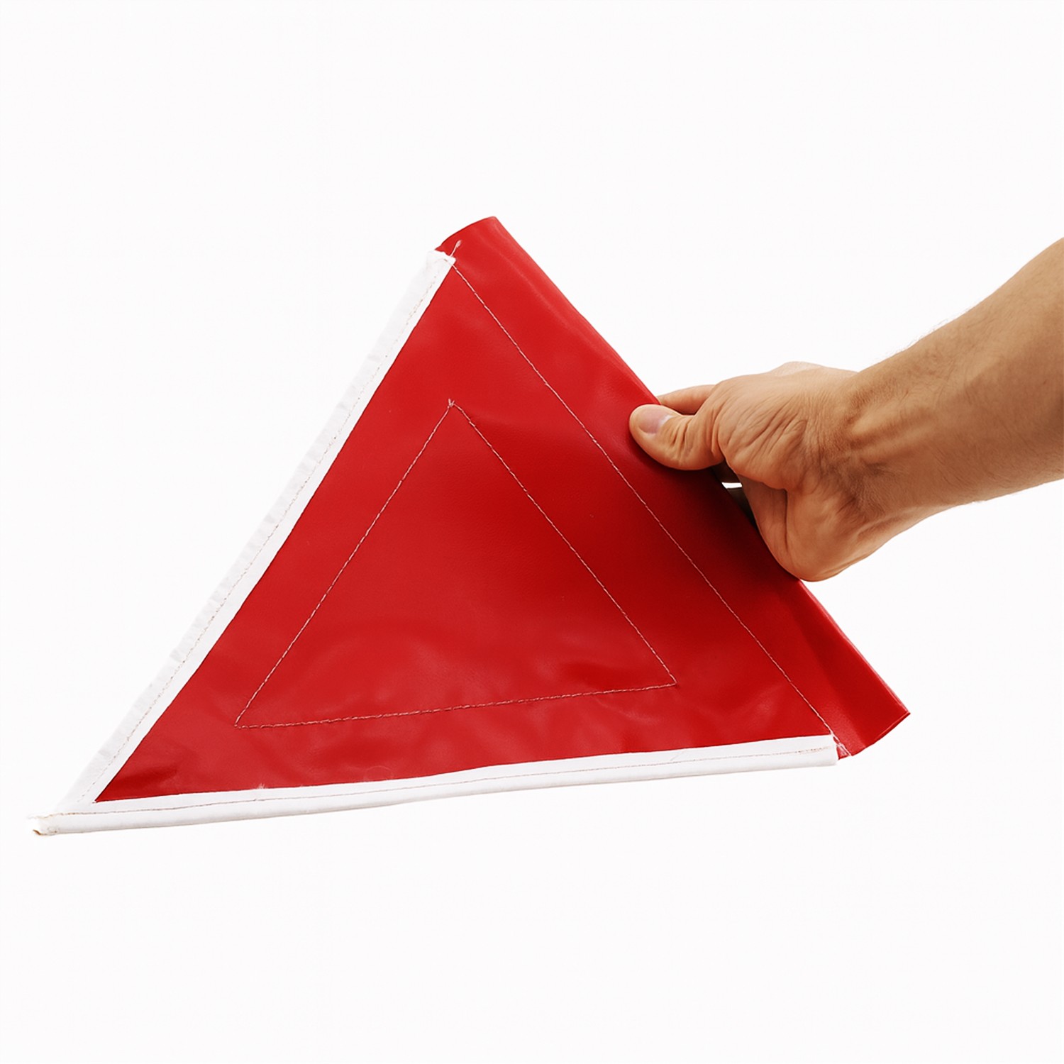 30x30 Cm Kırmızı Üçgen Branda Flama Bayrak Araç Dayanıklı İş Güvenlik Uyarı İşaretleme Aksesuarı