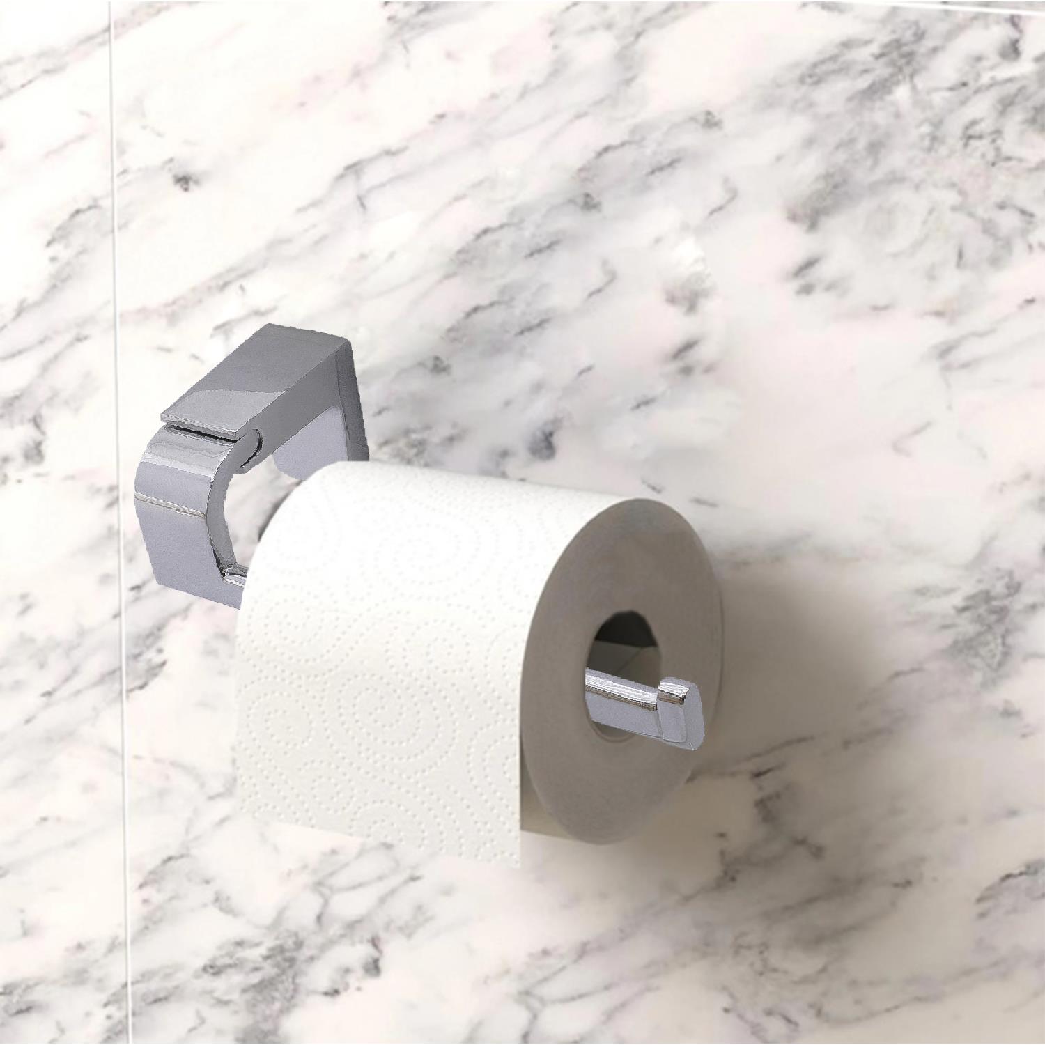 Krom Gümüş Kapaksız Lüks Tuvalet Kağıtlık Vidalı Paslanmaz Metal Duvara Monte Banyo Kağıt Aparatı