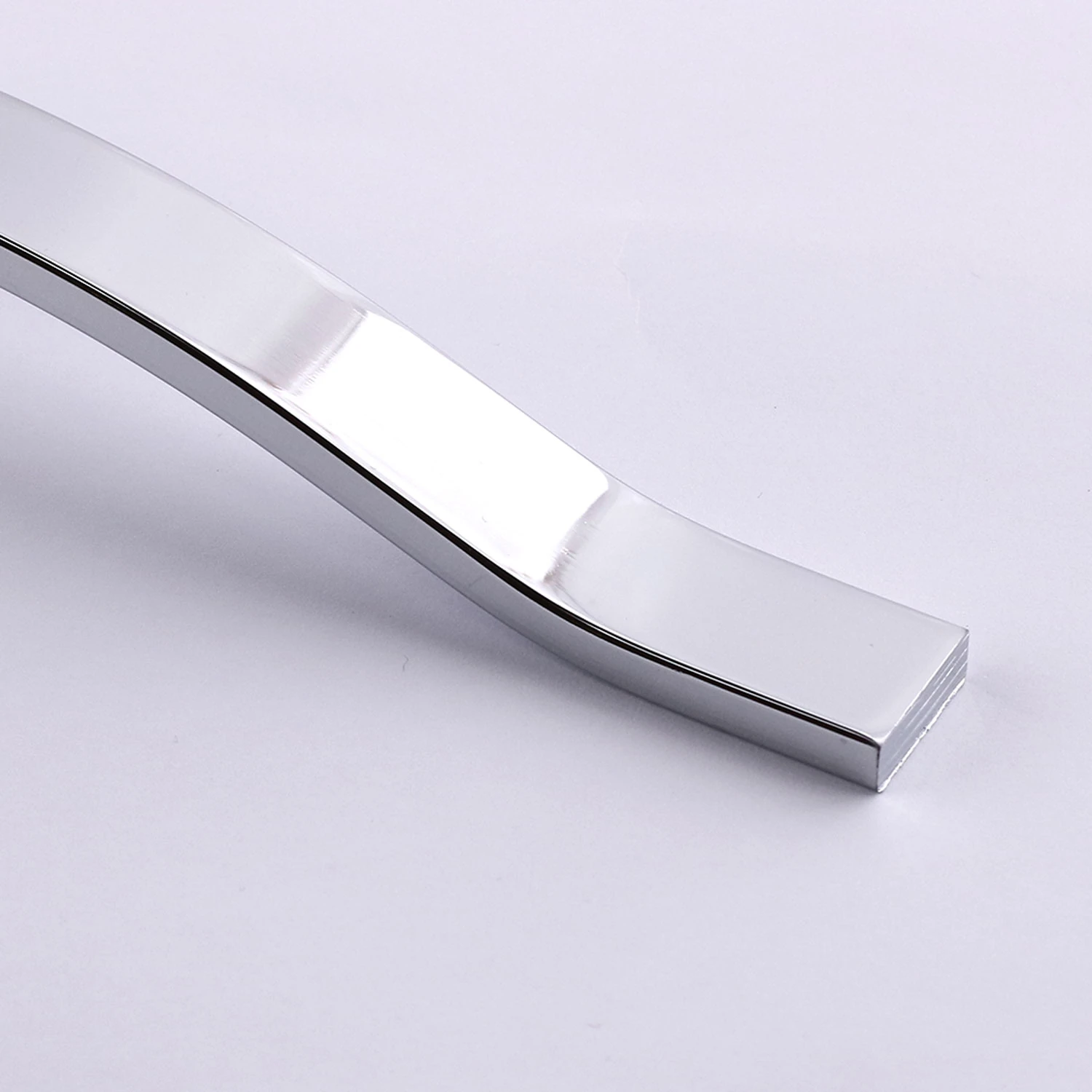 Sümbül Düz Krom Gümüş Kulp 288 mm Metal Mobilya Çekmece Dolap Kapak Kulpu Modern Mutfak Kulpları