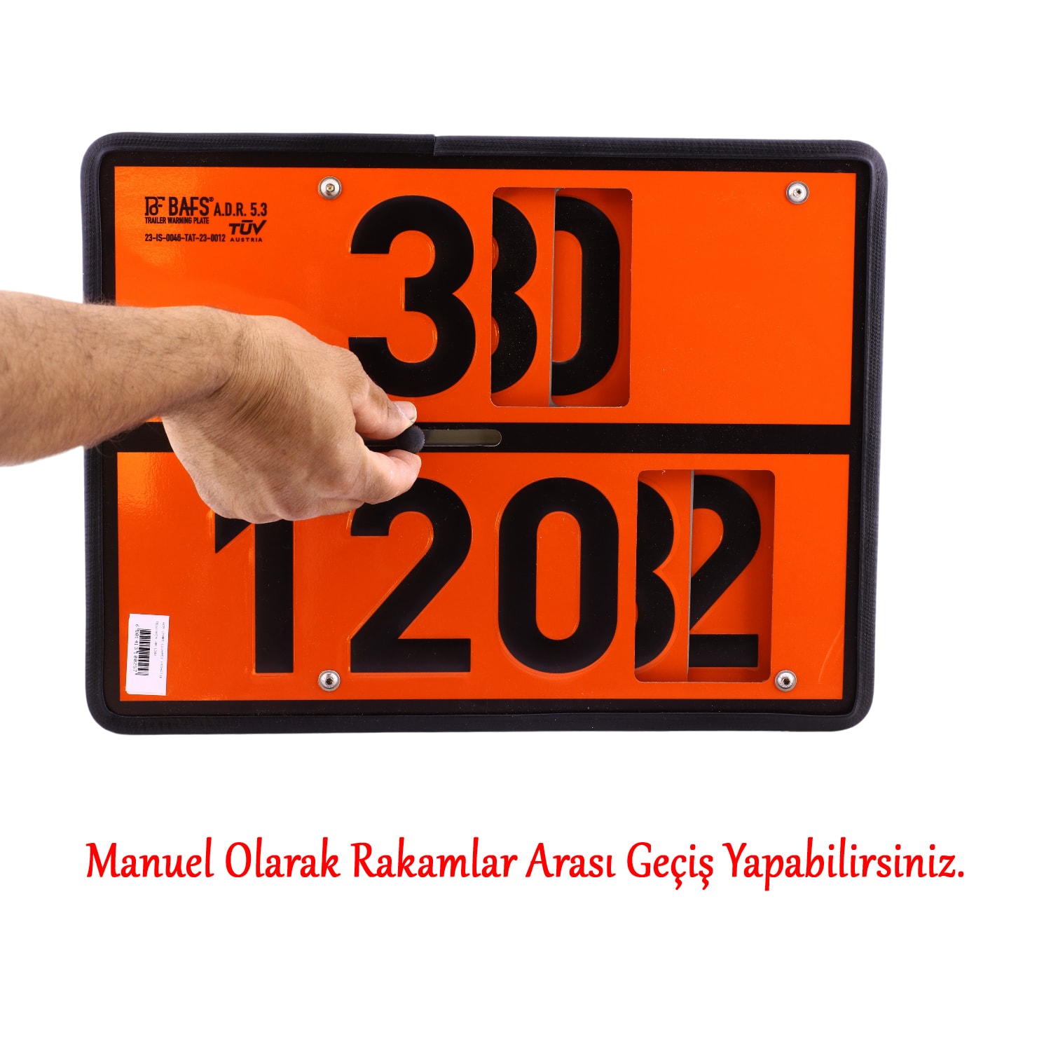 (1 Adet) Metal 40x30 cm Levha 2'si 1 Arada 30-1202 33-1203 Tehlikeli Madde Değiştirilebilir Rakamlı