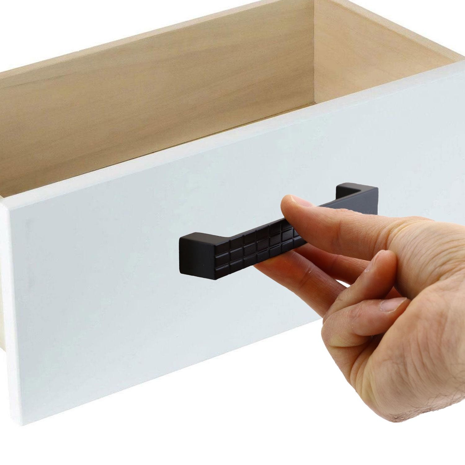 Bihter Desenli Mobilya Mutfak Dolabı Çekmece Dolap Kulpu Kulpları Kulbu Siyah 128 Mm Metal Kulp