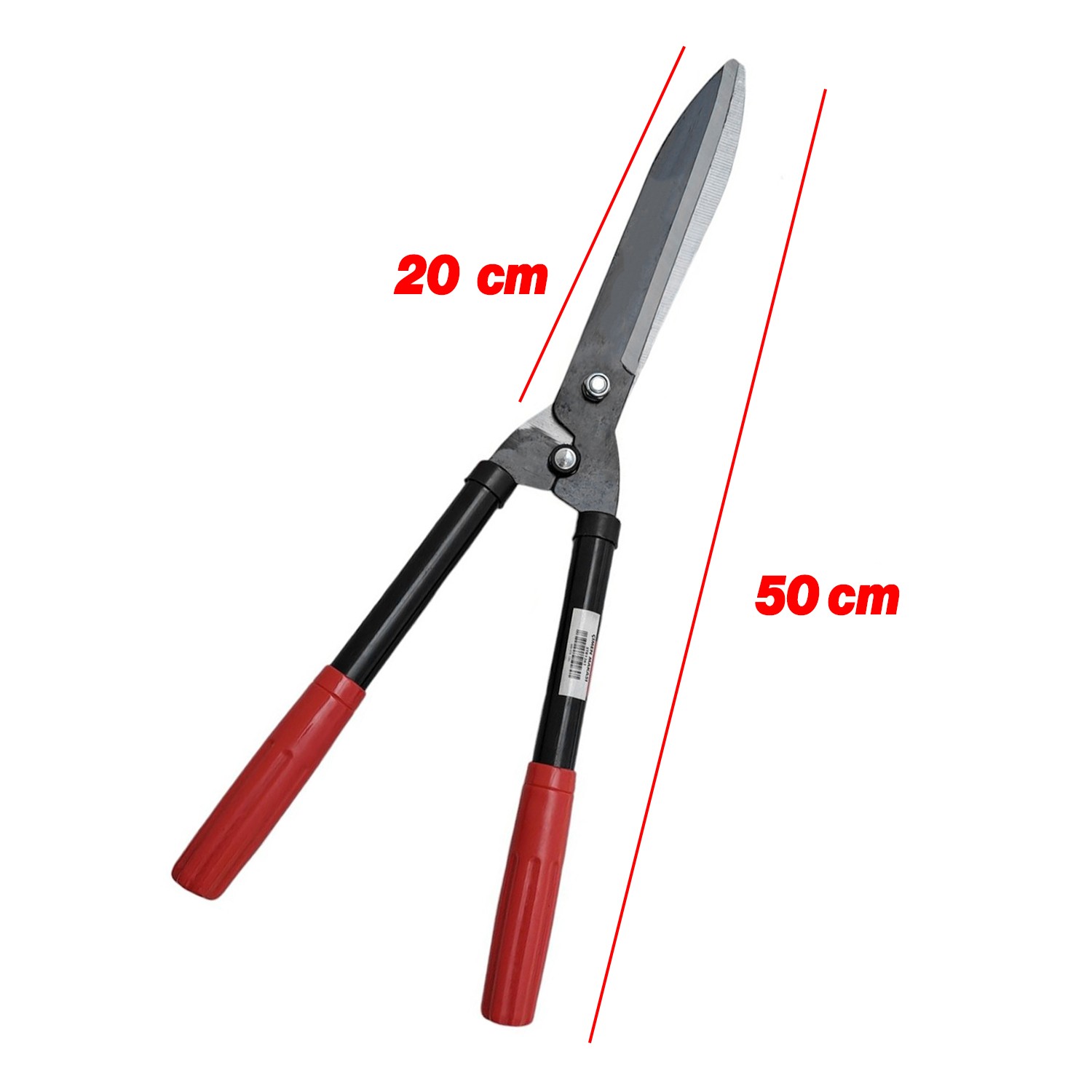 Plastik Saplı Eğri Çim Budama Makası Çalı Çimen Biçme Kesme Makas 50 cm Keskin Metal Bıçkı 1 Adet