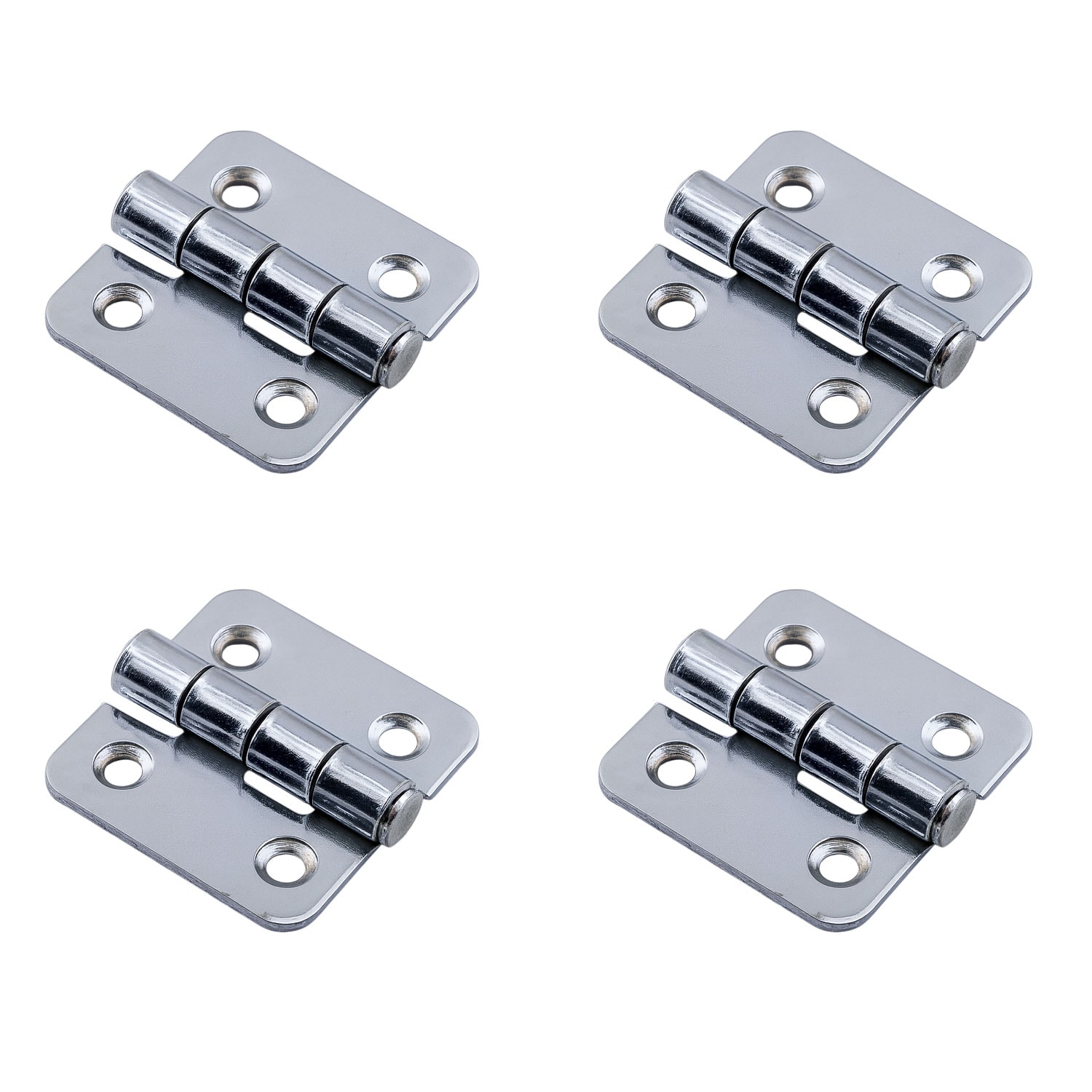 Gümüş Metal Yaprak Menteşe 4 ADET 50x50 mm Dayanıklı Kapı Pencere Dolap ve Mobilya Kullanımına Uygun