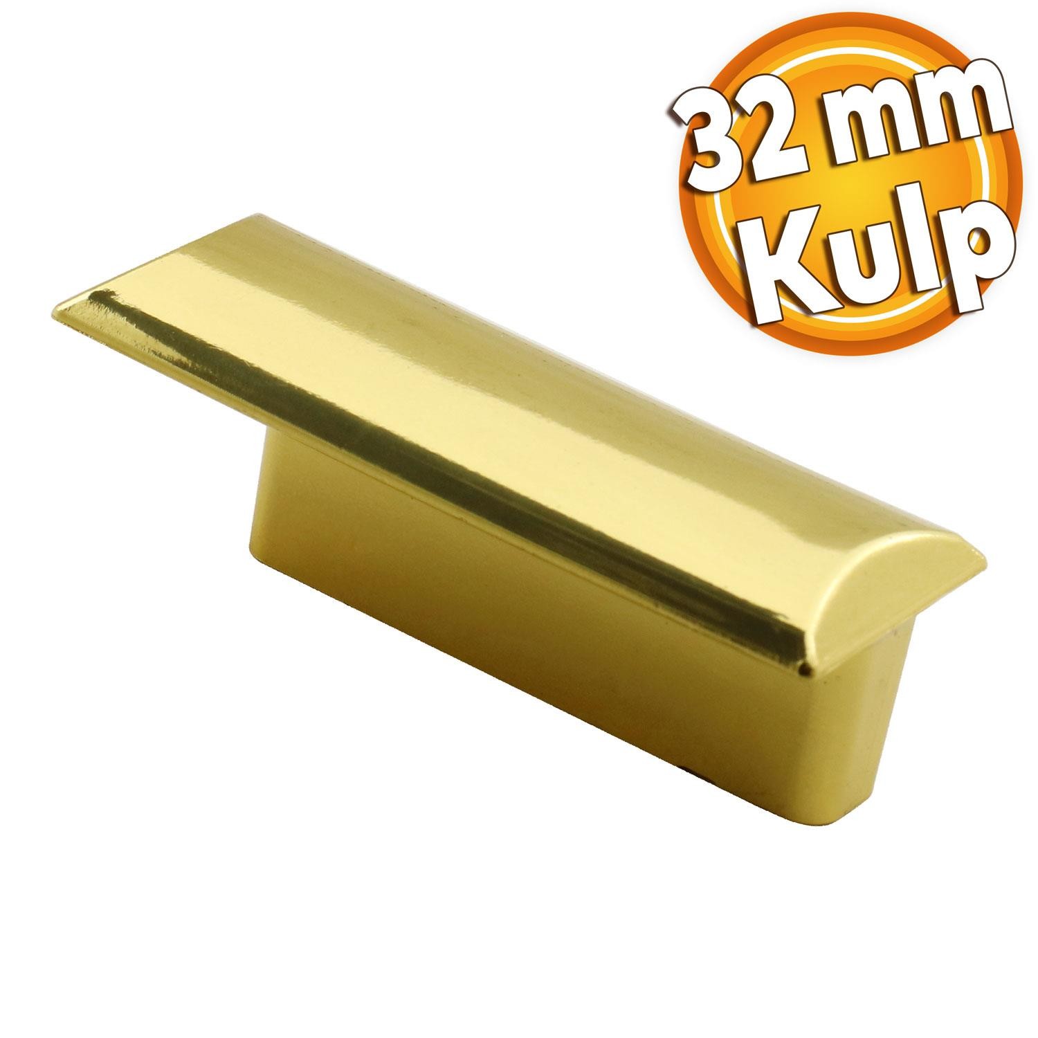 Notre Düğme Çekmece Dolap Kapak Kulpu Kulbu Plastik Gold Altın Kulp 32 mm