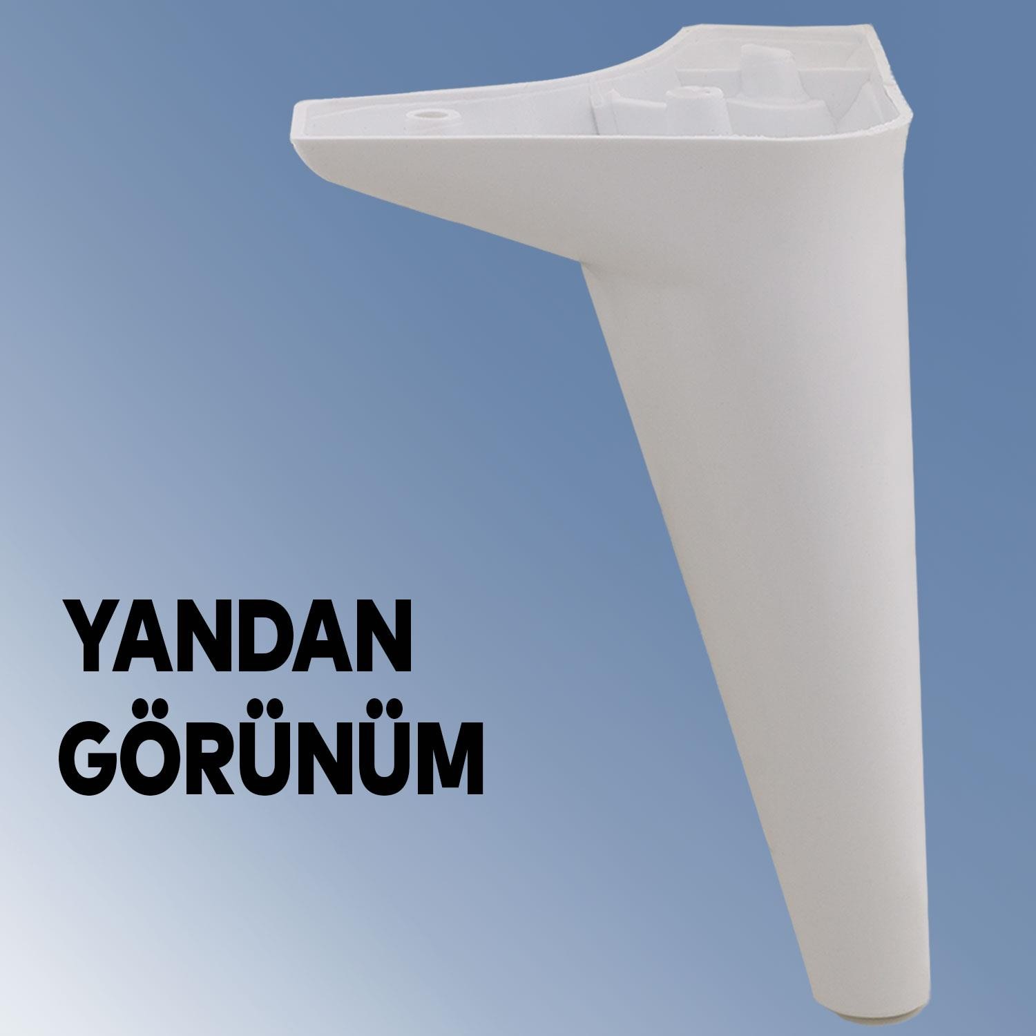 Aspen Lüks Mobilya Kanepe Koltuk Tv Ünitesi Konsol Yükseltici Ayağı Ayakları 24 Cm Beyaz Ayak
