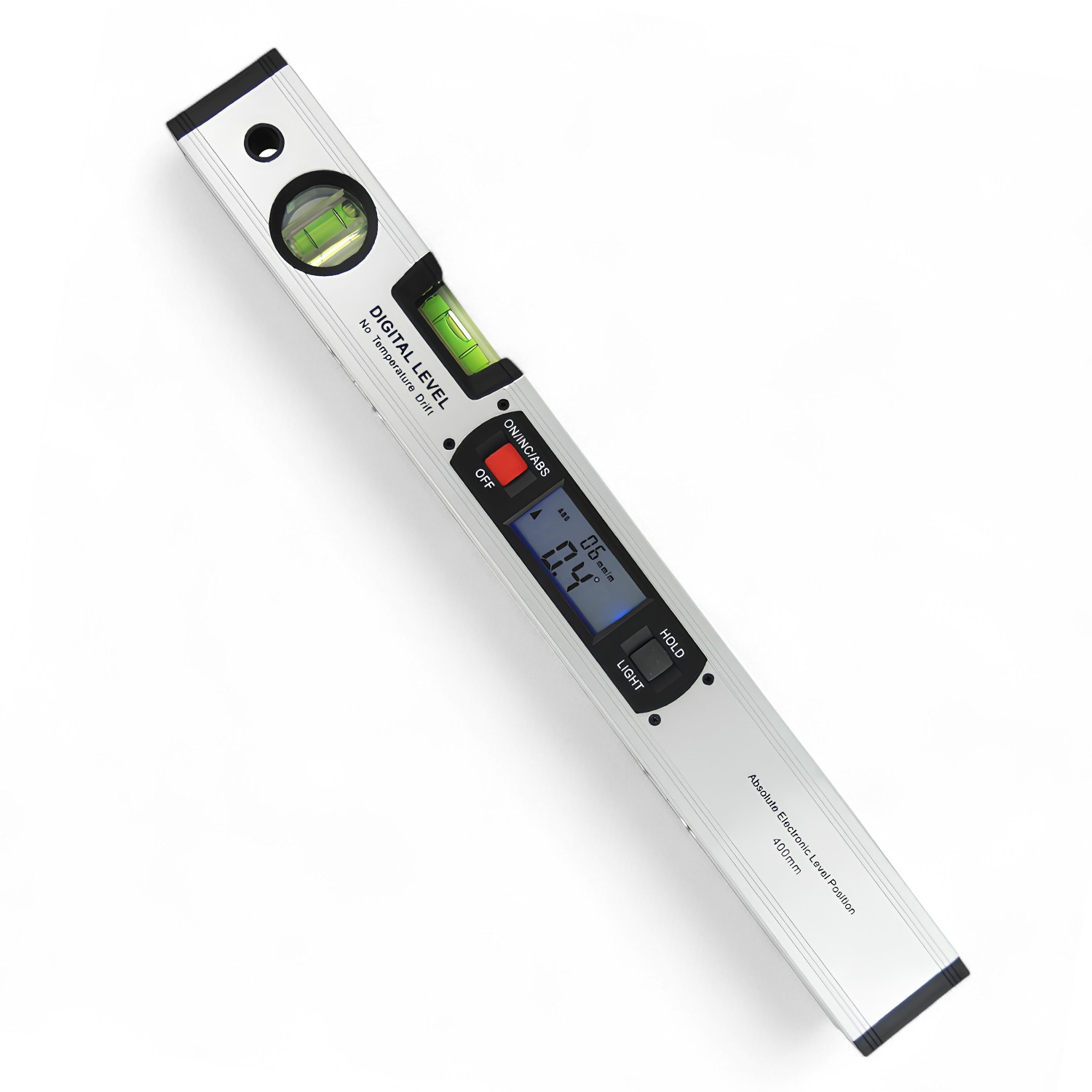 Dijital Lcd Ekranlı Su Terazisi 40 cm 400mm Hassas Elektronik Açı Ölçer Alüminyum Gövde Gönye Cihazı