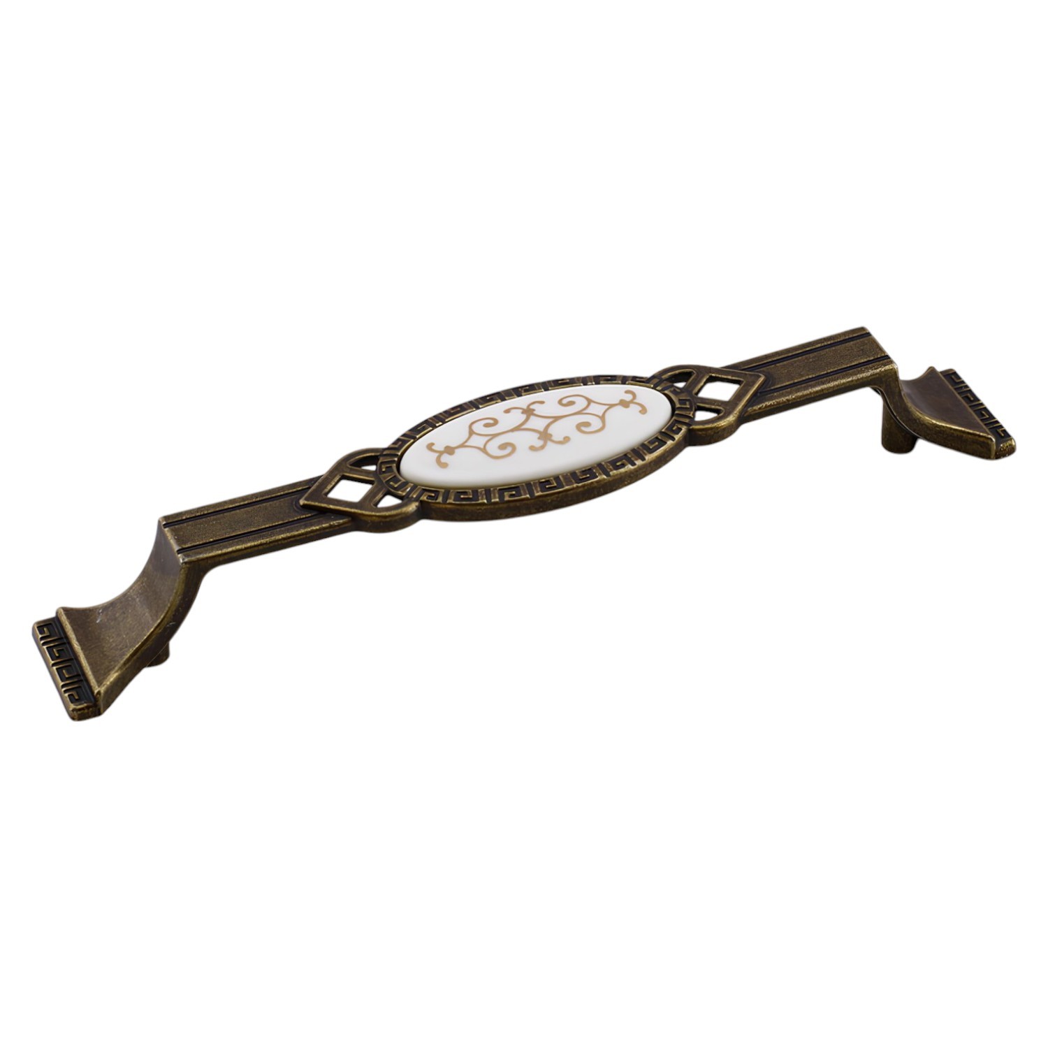 Palmira Eskitme Antik Sarı Metal Kulp (128 mm - 12.8 cm) Mobilya Mutfak Çekmece Dolap Kulpu Kulbu Kulpları