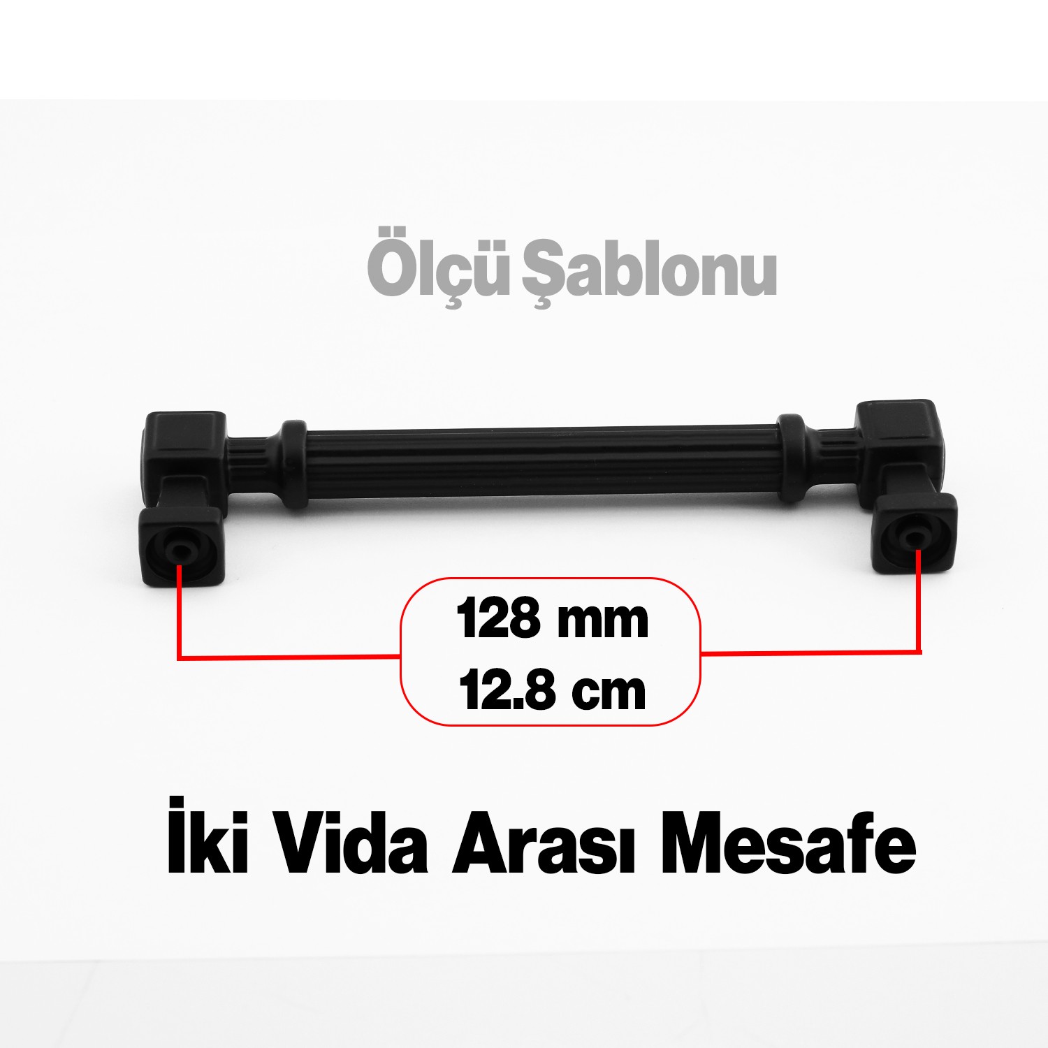 Talas Siyah Çizgili Metal Lüks Kulp 128 mm 12.8 cm Mobilya Mutfak Çekmece Dolabı Dolap Kulpları Kulb