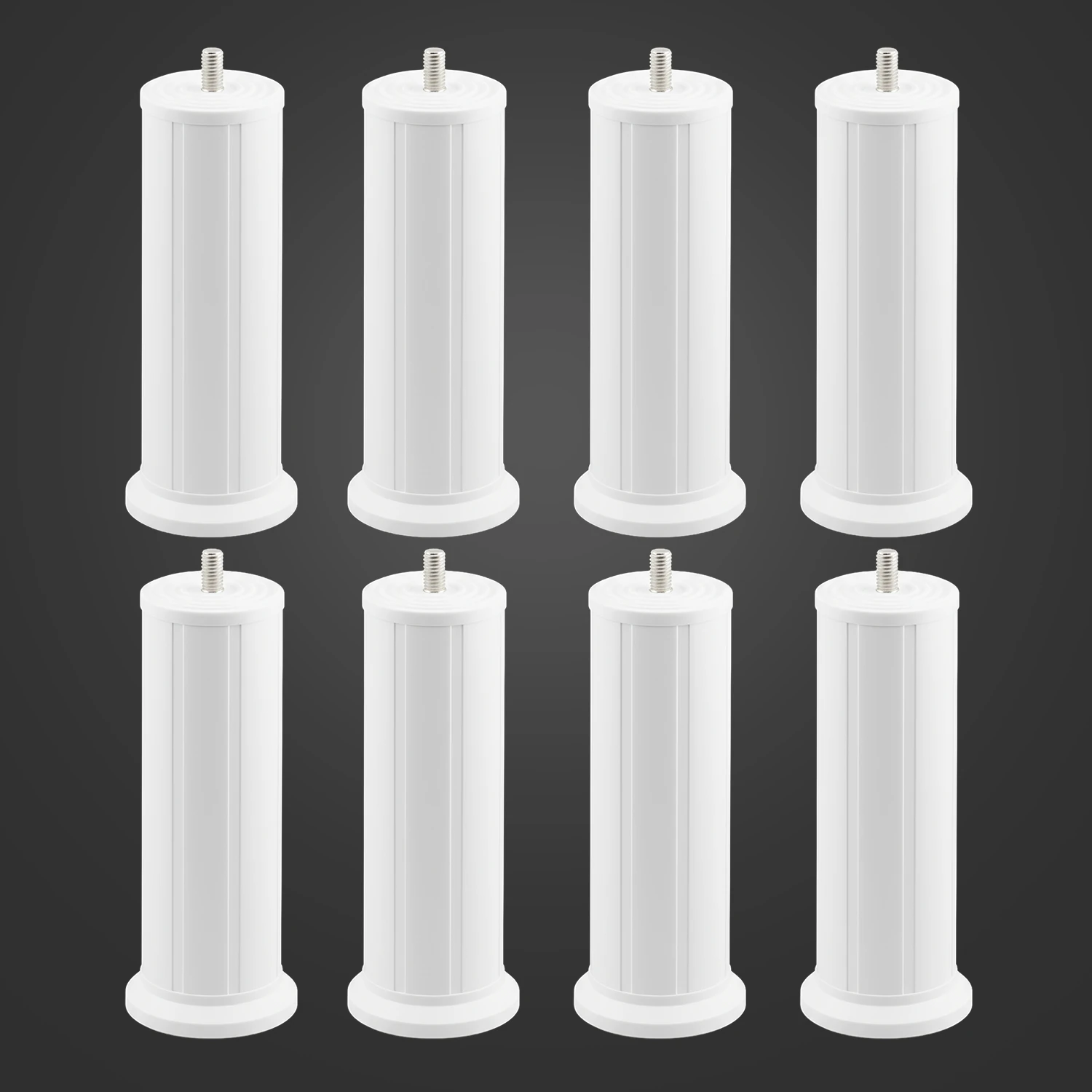 Keson 8 Adet 15 cm Beyaz Plastik Mobilya Baza Tv Ünitesi Yükseltme Ayağı Robot Süpürge Uyumlu