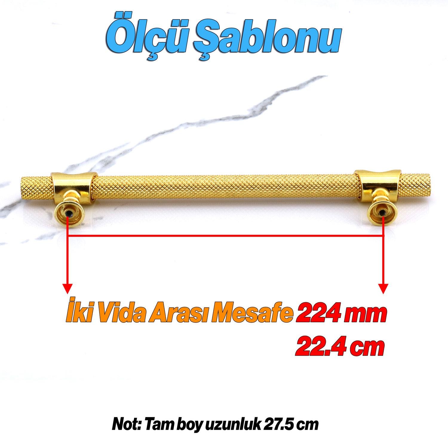 Arsin Gold Altın Metal Kulp 224 mm Mobilya Çekmece Mutfak Dolabı Dolap Kulpları Kulpu Kulpları