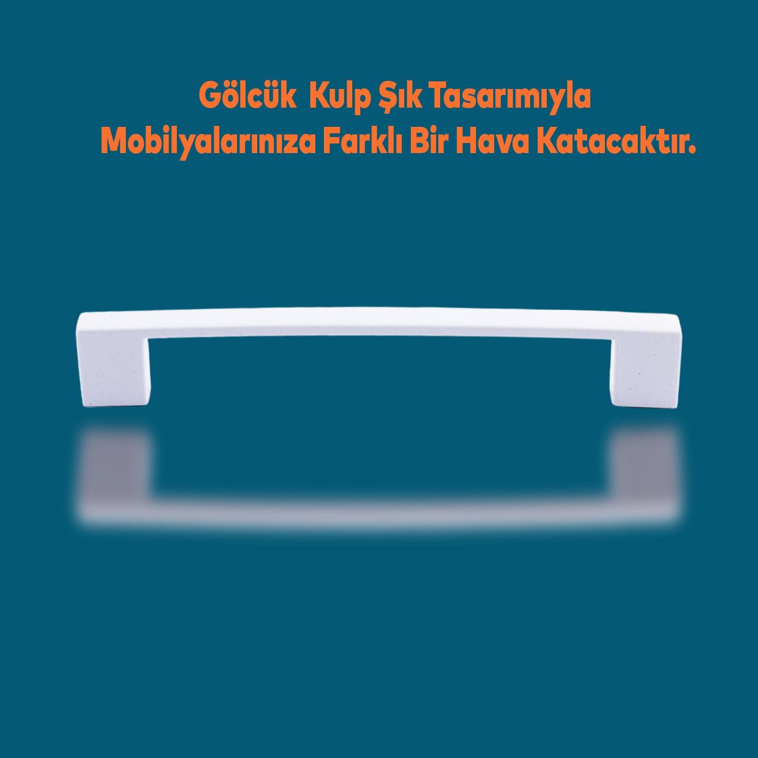 Gölcük Düz Mobilya Mutfak Dolap Çekmece Dolabı Kapak Metal Kulpu Kulbu Kulpları Beyaz 128 Mm-12.8 Cm