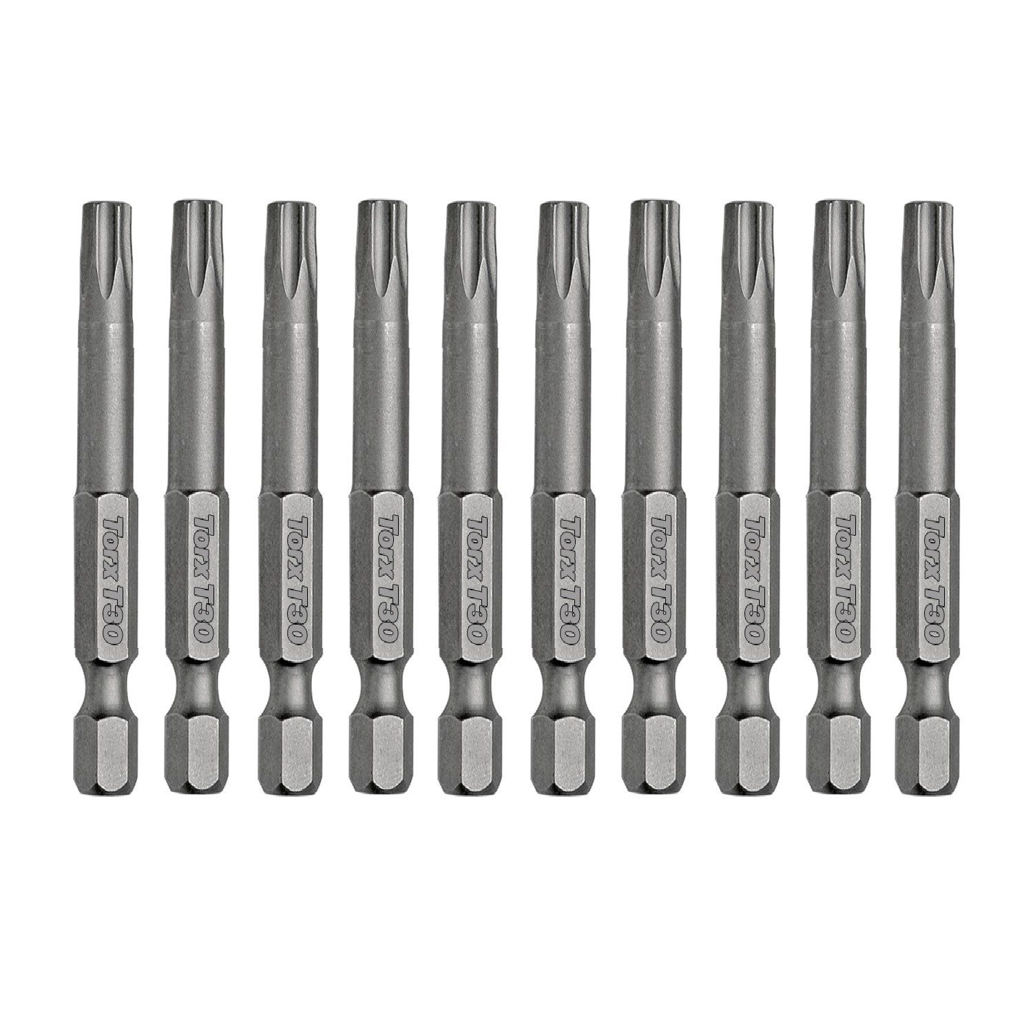 Mıknatıslı Torx T30 Bits Uç 100 mm 10'lu Set Kutulu Manyetik 1/4" Matkap Ucu Tork 10 cm Uzunluk