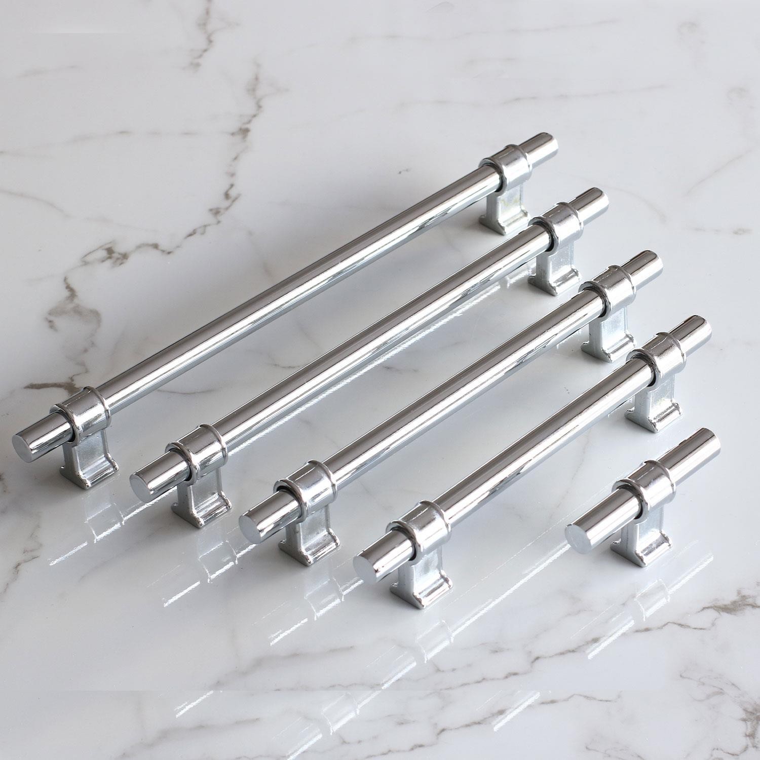Hisar Krom Düz Metal Kulp 192 mm Mobilya Çekmece Mutfak Dolabı Dolap Kulpları kulpu Kulbu