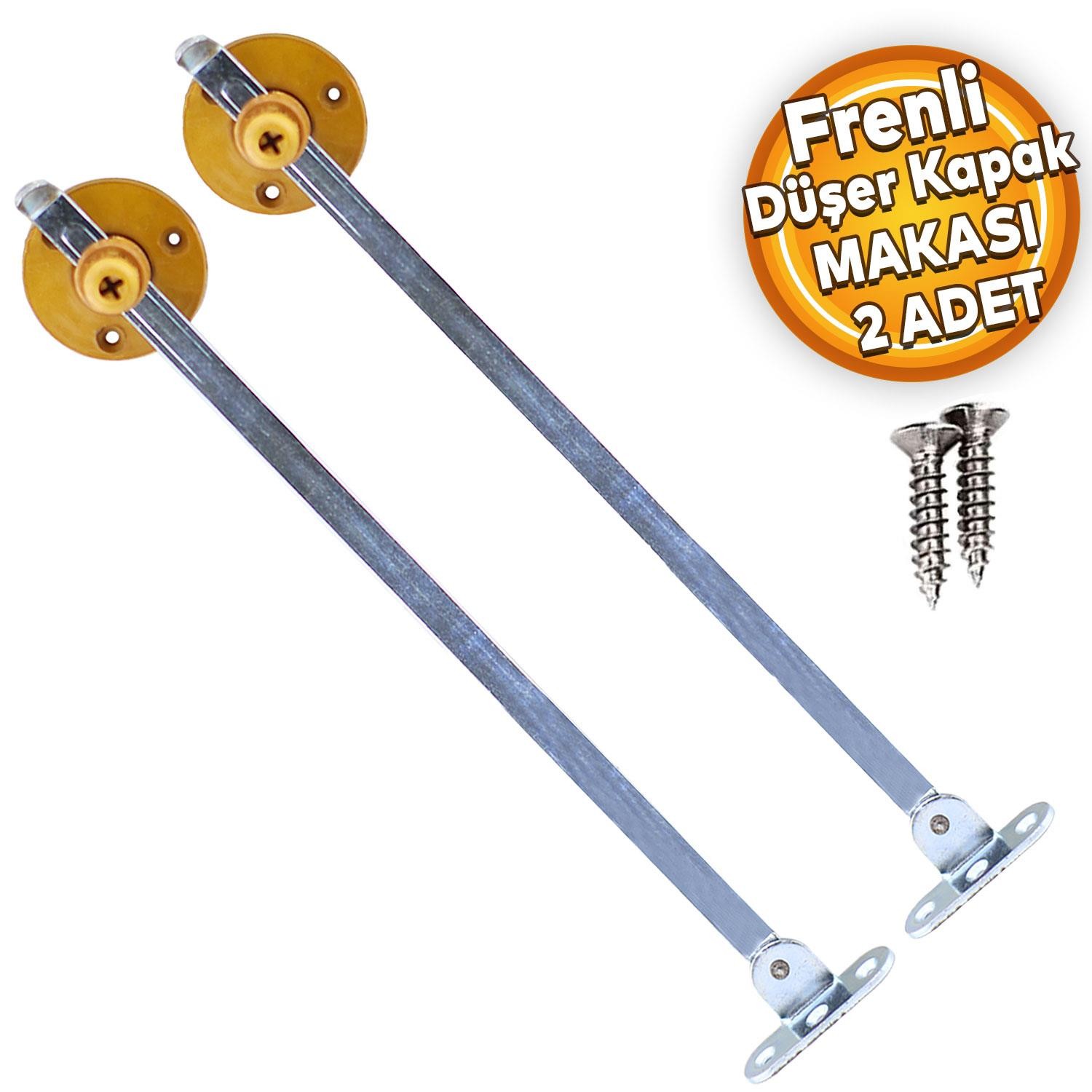 Düşer Kapak Makası Frenli Dolap Çekmece Metal 25 Cm Sessiz Açma Kapama Amortisör Piston Açık Kahve Bar (2 ADET)