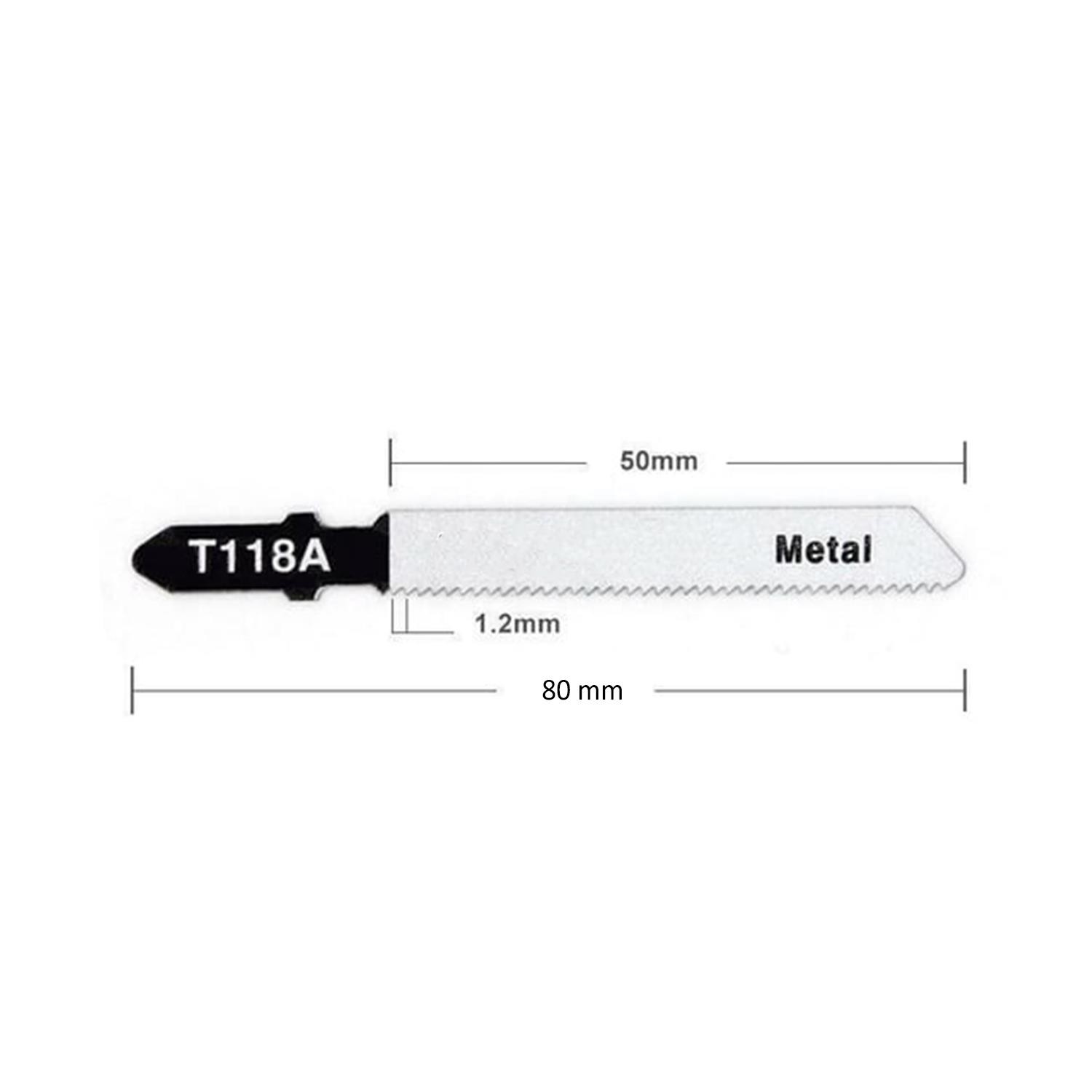 Metal Çelik Demir Kesim Dekupaj Testere Bıçağı Yedek 8 cm Metal Bıçak T118A Kesme 5 Adet Set