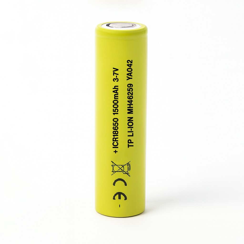 18650 Fıstık Yeşil Şarjlı Batarya Pil 3.6V 1500mAh Li-Ion Uzun Ömürlü Yüksek Kapasite Şarj Edilir