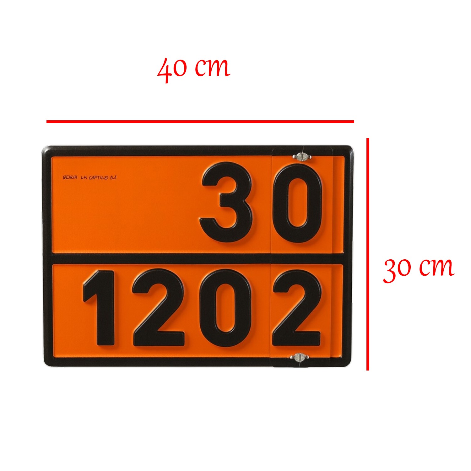 Metal 40x30 cm Tokalı Levha (1 Adet) 33-1203 ve 30-1202 Değiştirilebilir Rakamlı Tehlikeli Madde