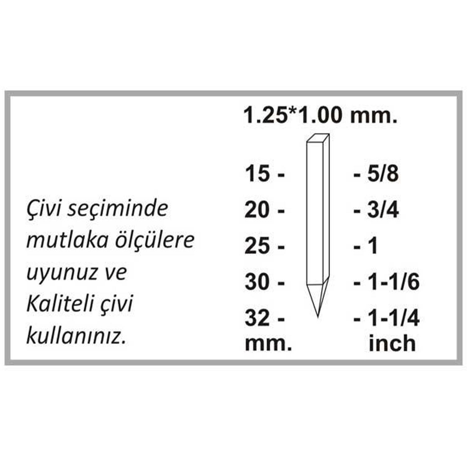 Gison GPP1830 Çivi Tabancası Emniyet Mandallı Havalı Başsız Çivi Çakma Döşeme Tabancası