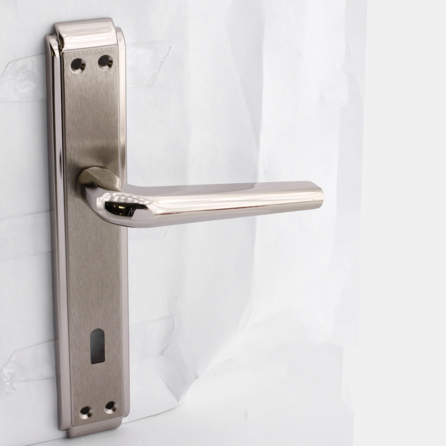 İç Oda Kapı Kolu Aynalı Sağa Sola Uygun Saten Renk Dış Ahşap Pvc Metal Çelik Kapısı Tutamağı 1 Takım