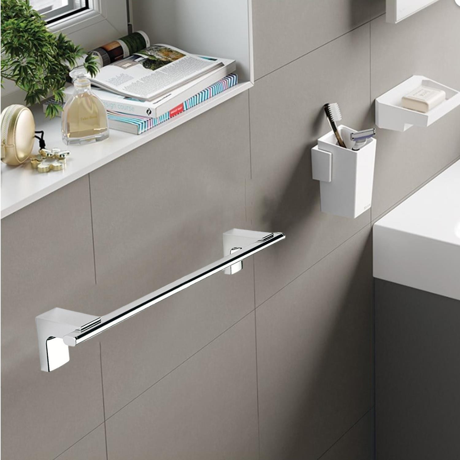 Lavabo Banyo Mutfak Aparat Standı Bez Havlu Askısı Uzun Havluluk Vidalı Krom Paslanmaz Metal